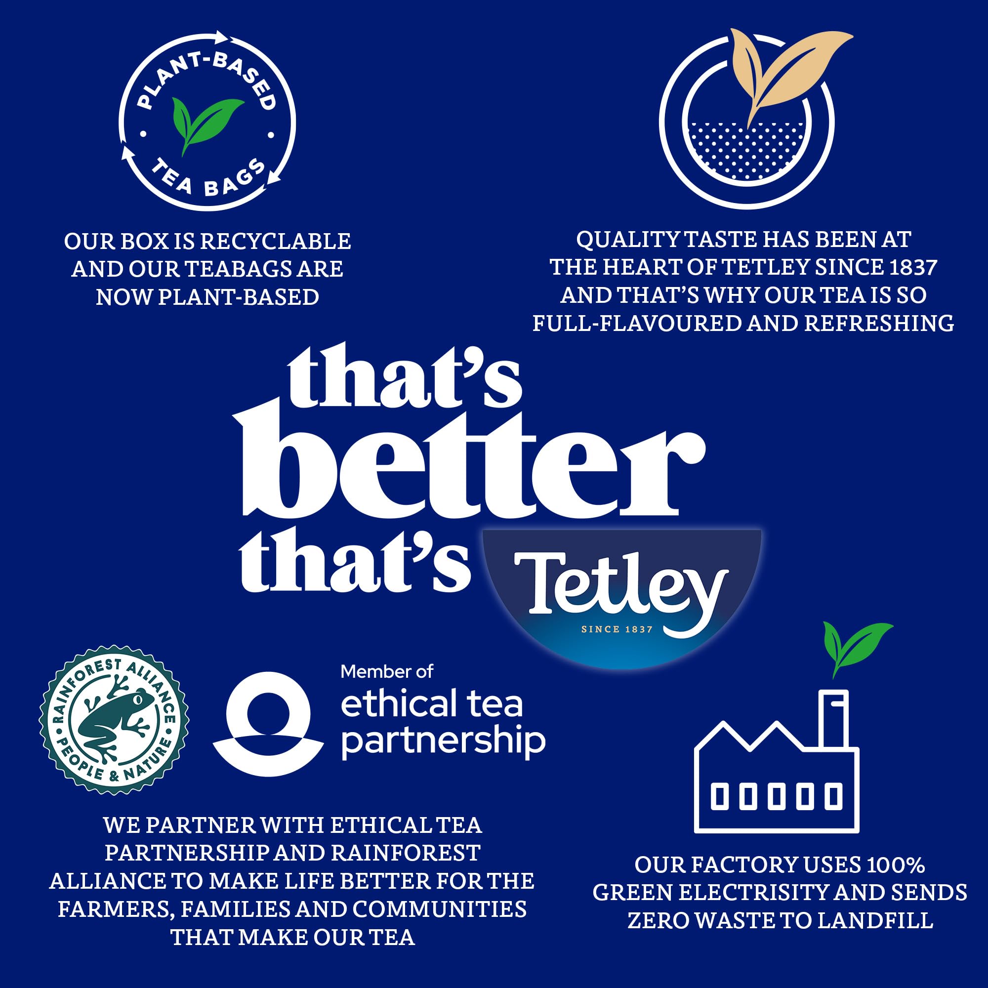 Tetley Extra Strong Black Tea Bags - 450 Bags (6 x 75) - Bold Assam Blend, Rainforest Alliance Certified 7