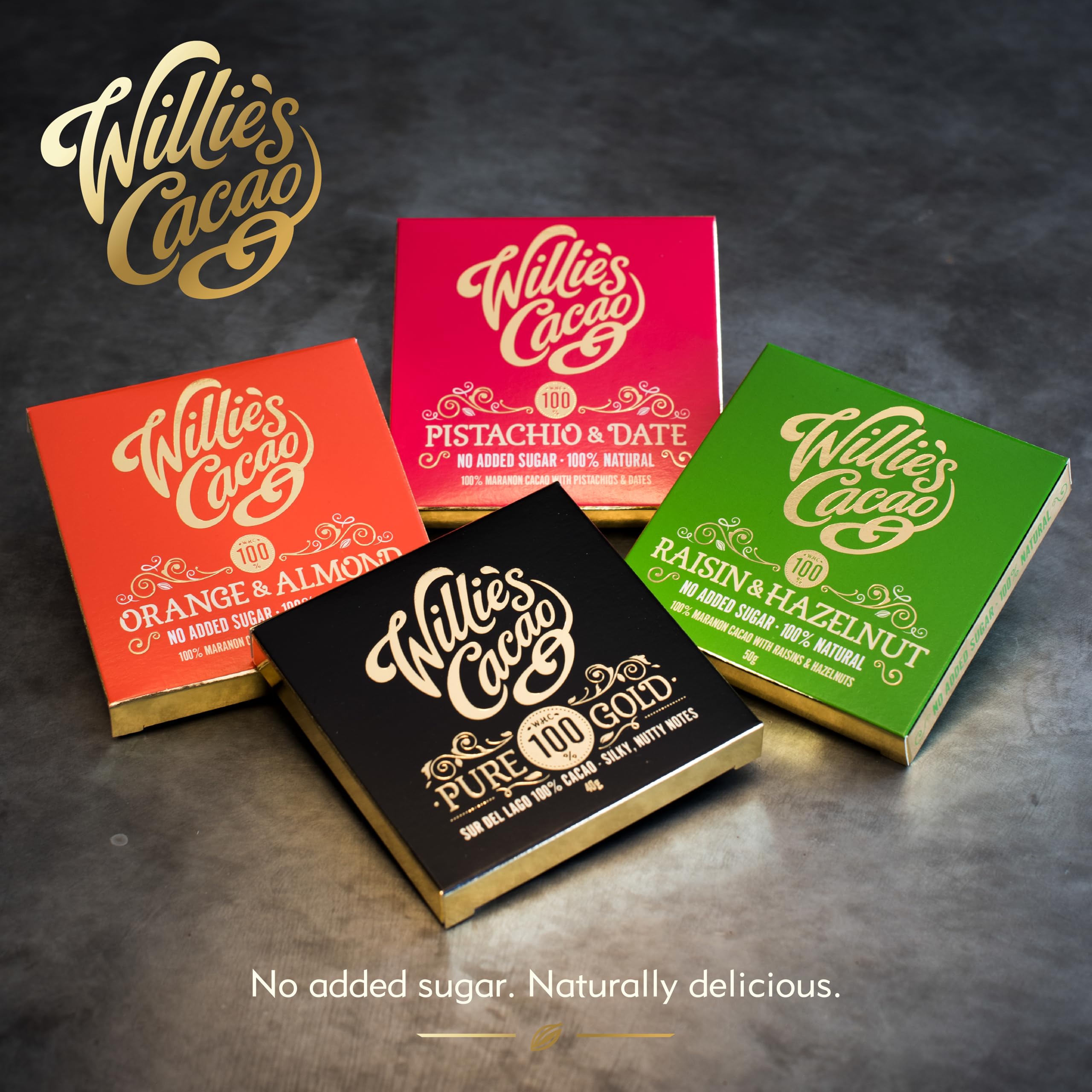 Willie's Cacao - Pure Gold 100% Cocoa Bar - No Added Sugar - Vegan - 40g 10