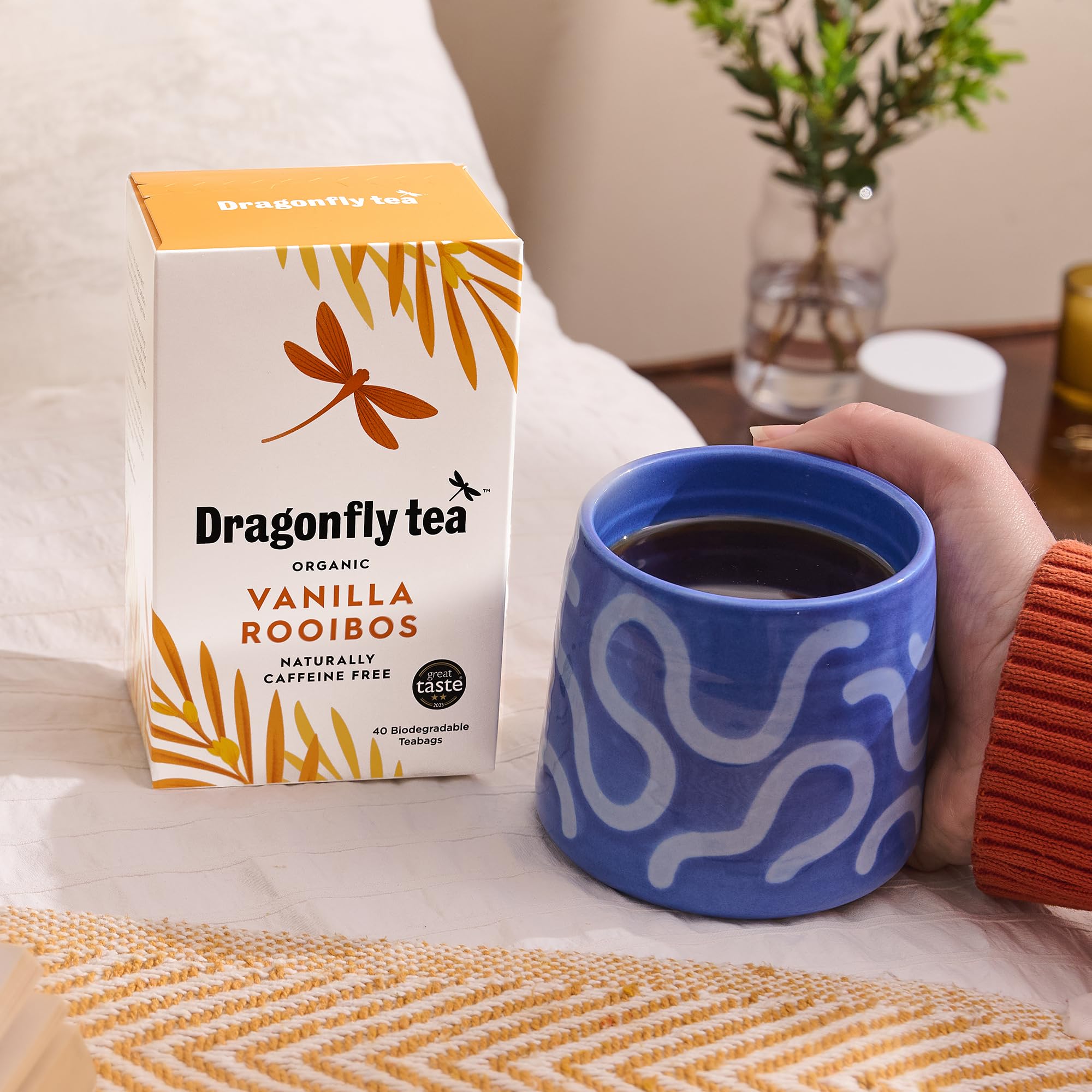 Dragonfly - Organic Vanilla Rooibos Tea Bags, 160 Biodegradable Caffeine-Free Herbal Tea Bags (4 x 40) 5