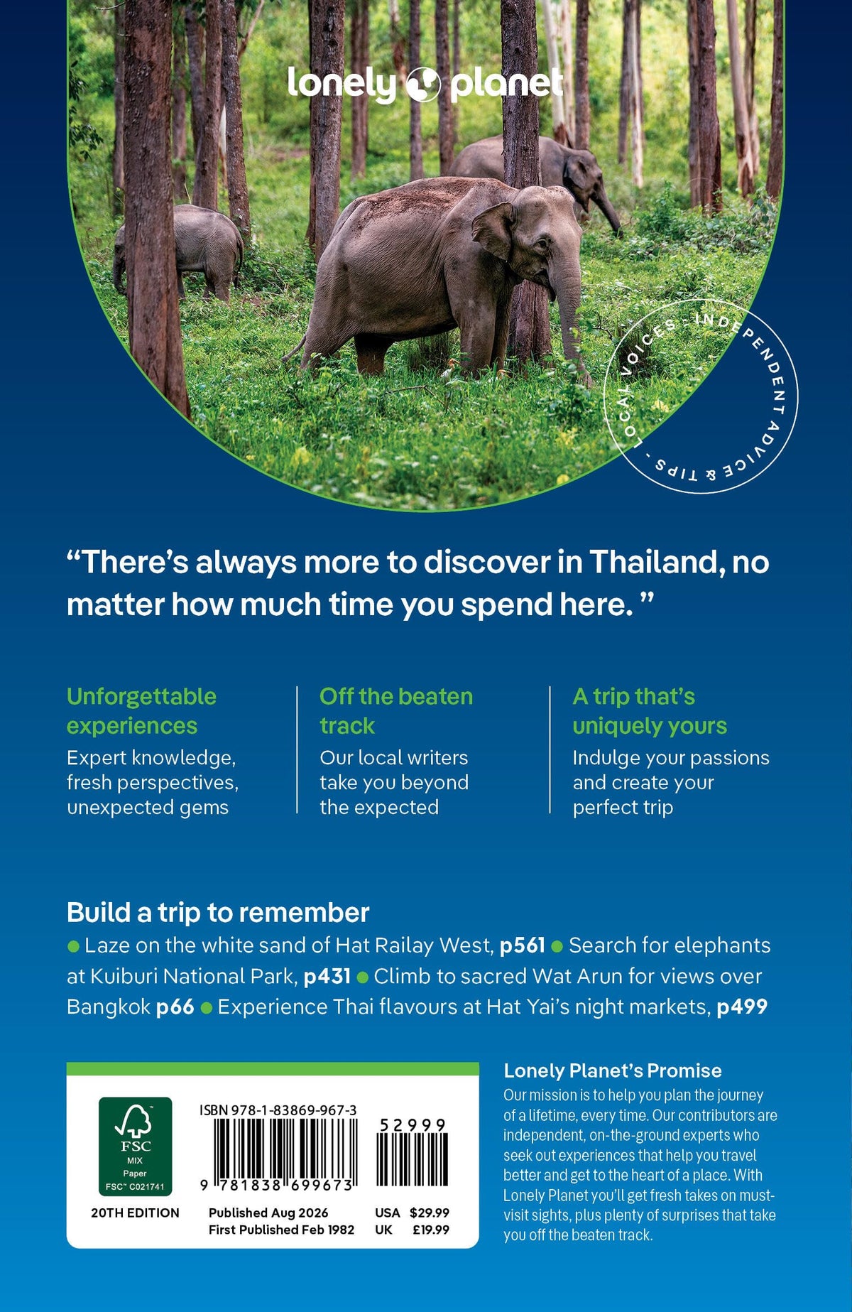 Lonely Planet Thailand Travel Guide - 20th Edition, Paperback, 632 Pages