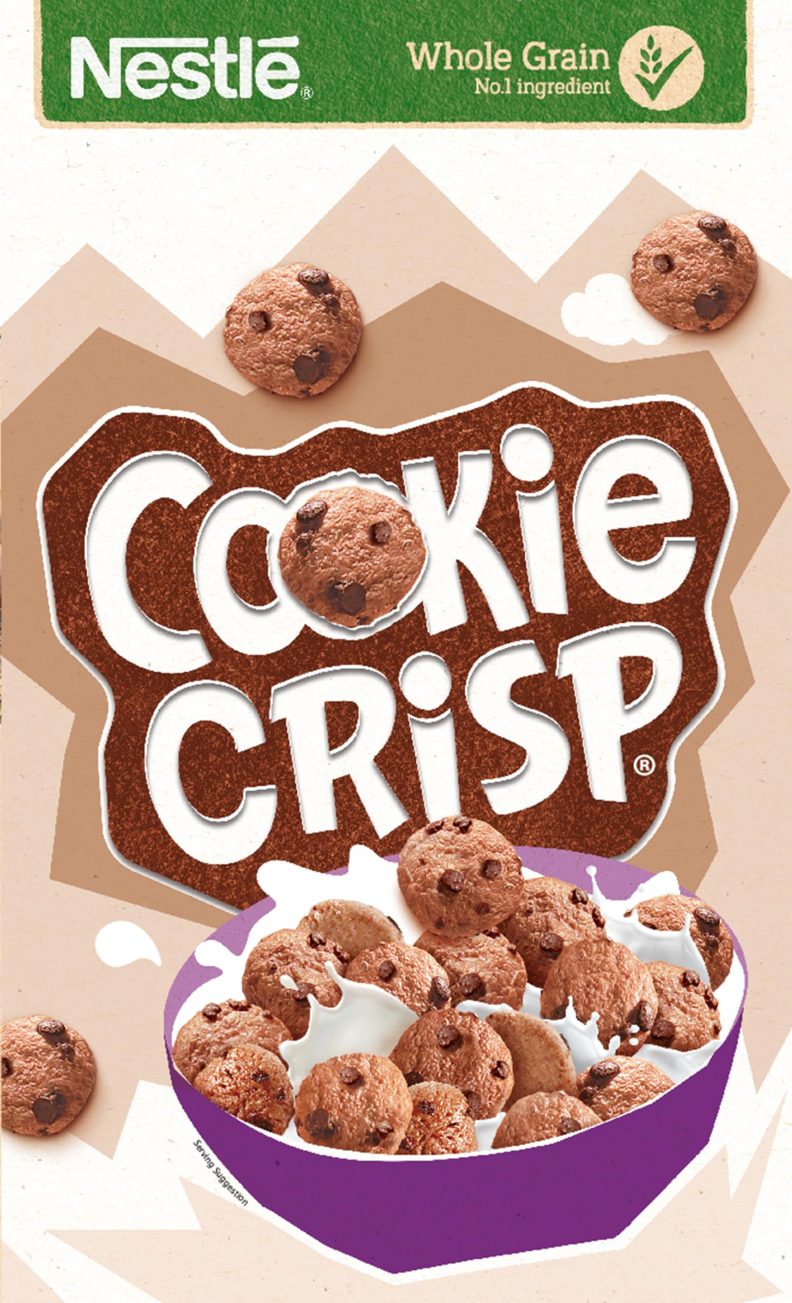 Nestlé Cookie Crisp Cereal 500g - Chocolate Flavour Crispy Wheat and Maize Breakfast Cereal