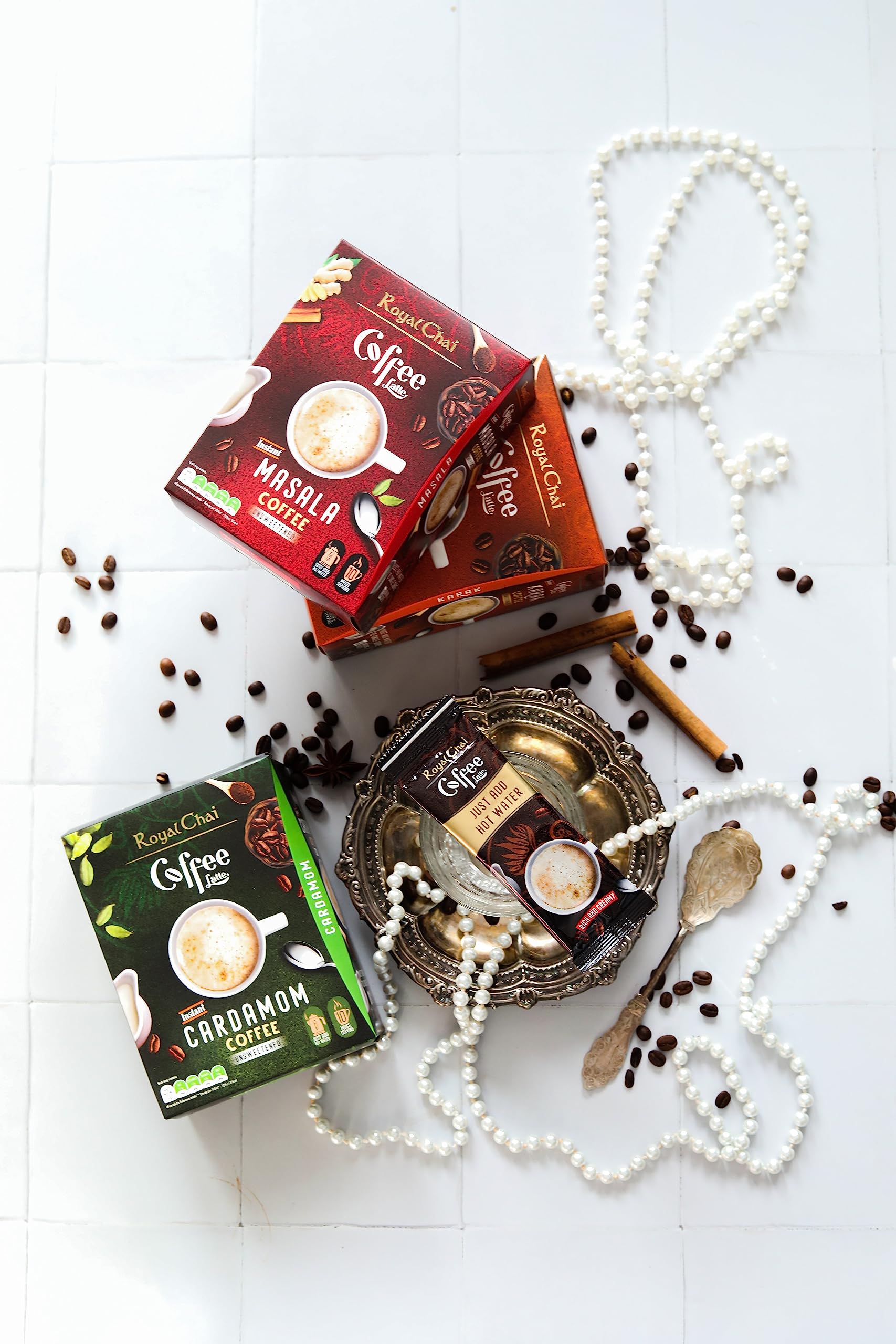 Royal Chai Coffee Latte Karak Sweetened - 10 Single Serving Sachets 5