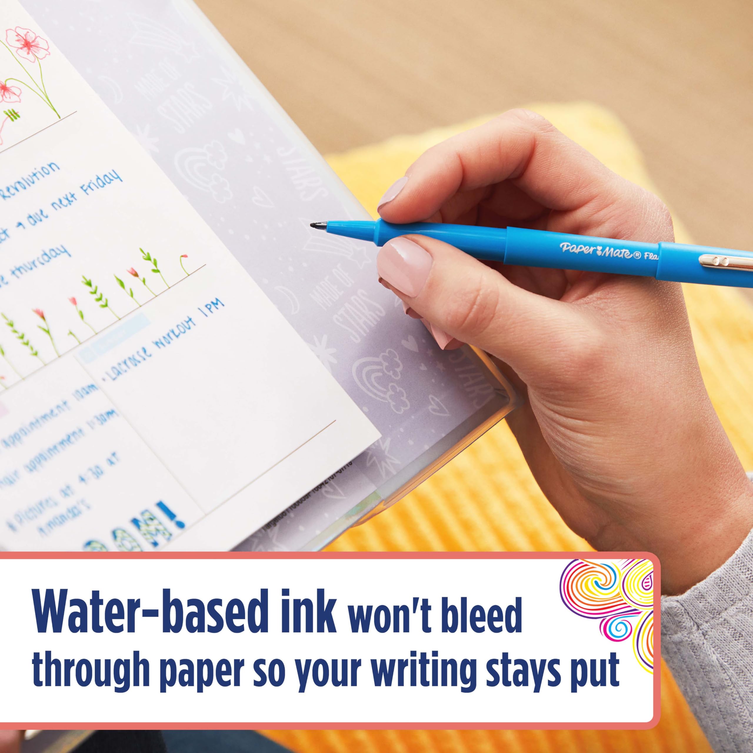 Paper Mate Flair Felt Tip Pens - Medium Point 0.7 mm Assorted Retro Colouring Pens, 16 Count 5