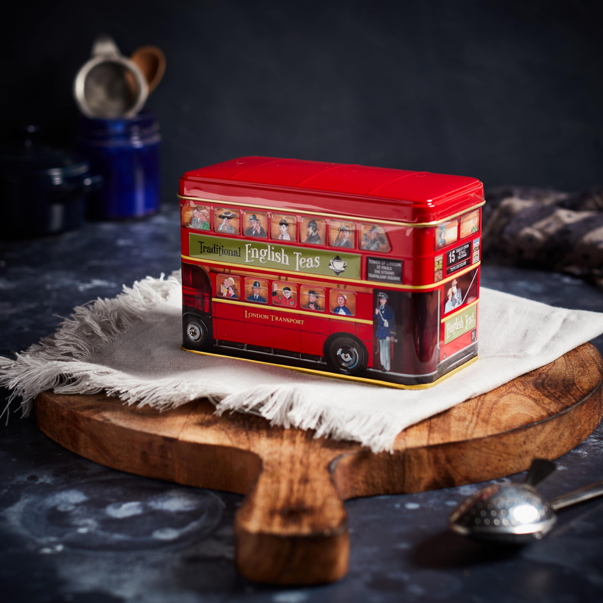 New English Teas London Bus Tea Tin with 25 English Breakfast Teabags 11
