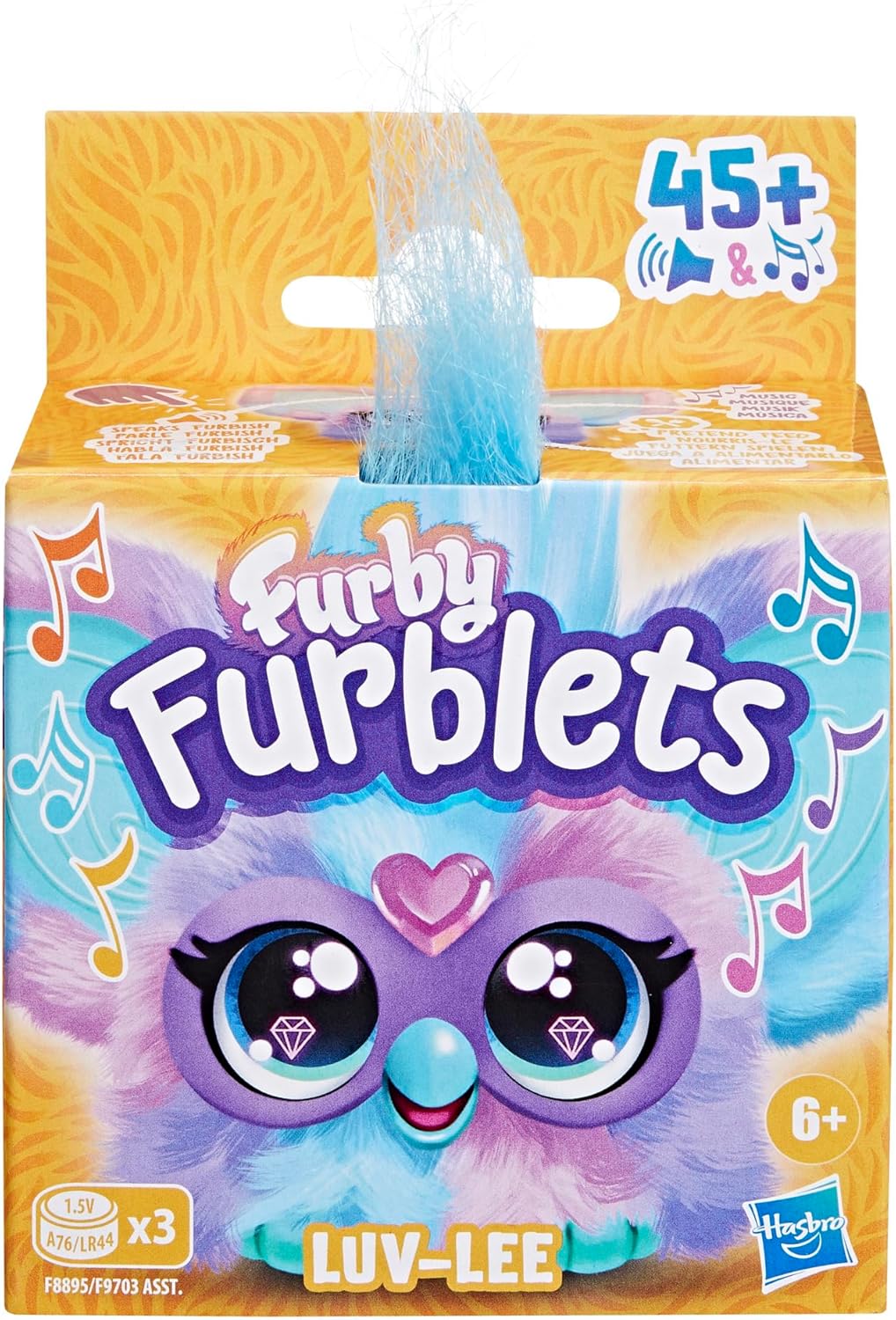 Furby Luv-Lee Mini Electronic Plush Toy with K-Pop Sounds and Keychain Clip 10