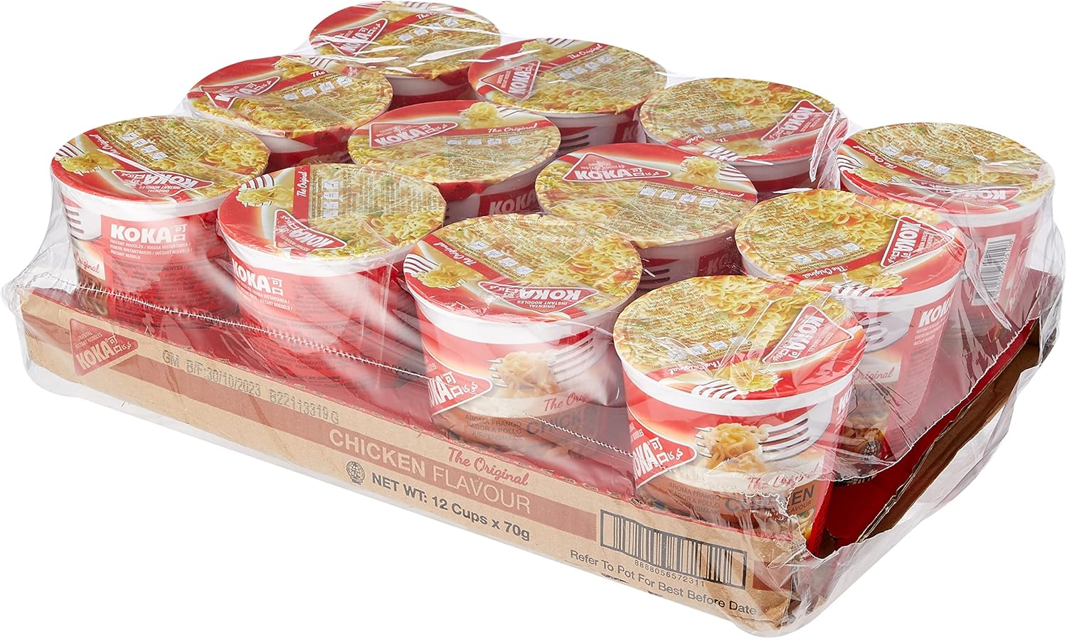 Koka Original Chicken Flavour Oriental Style Instant Noodles 12 Cups (70g Each) 3