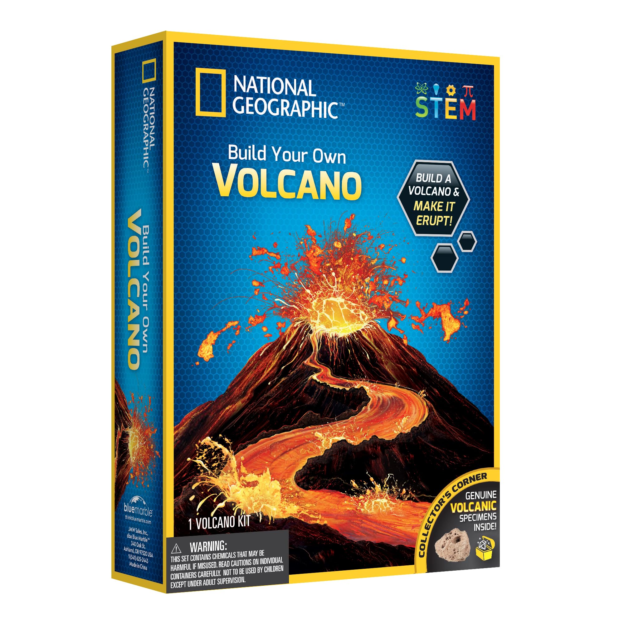 National Geographic Make Your Own Volcano Kit - Erupting Volcano Science Experiment Set for Kids 8+