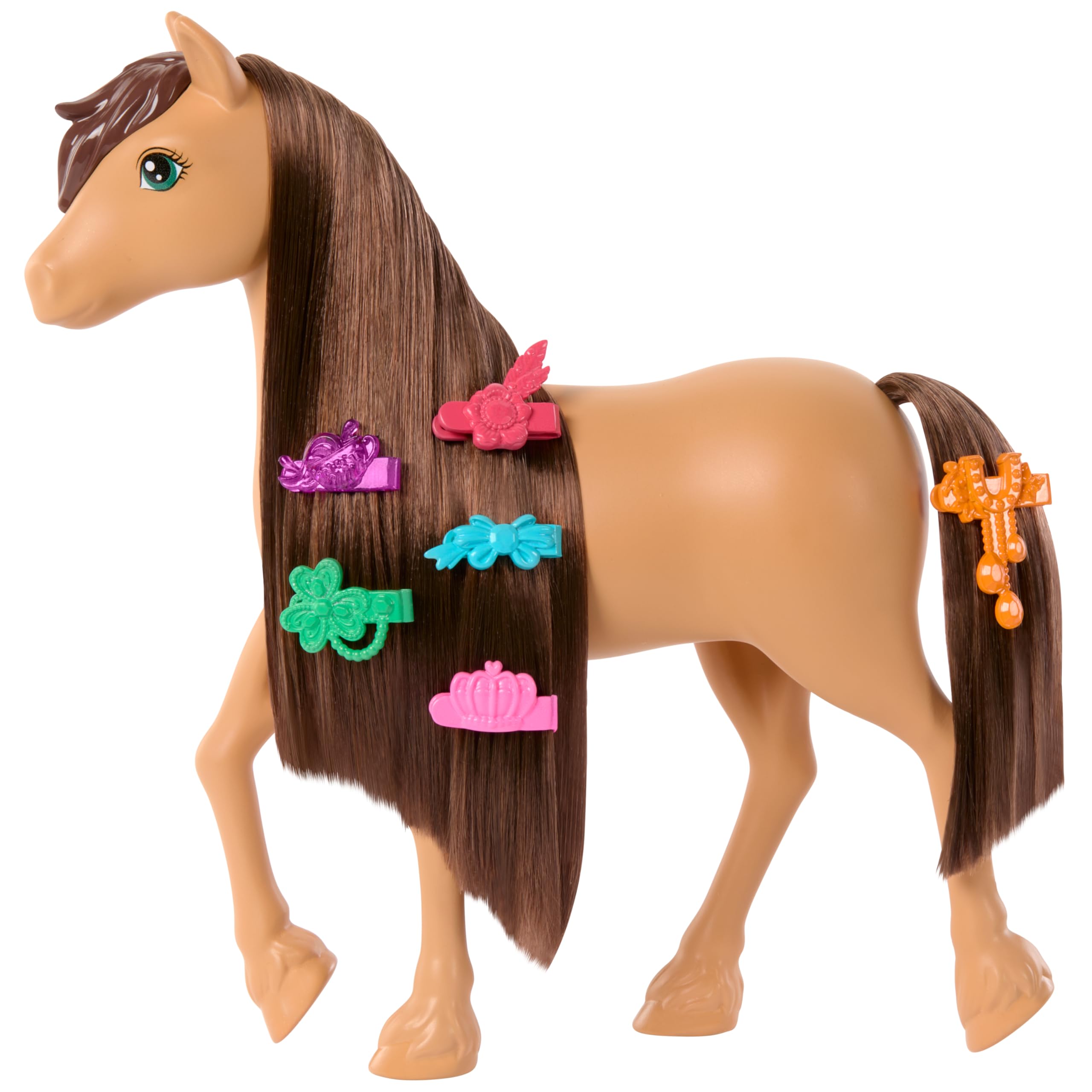 Barbie Horse & Accessories - Extra-Long Mane for Styling Fun (Pepper), Ages 3+ 5