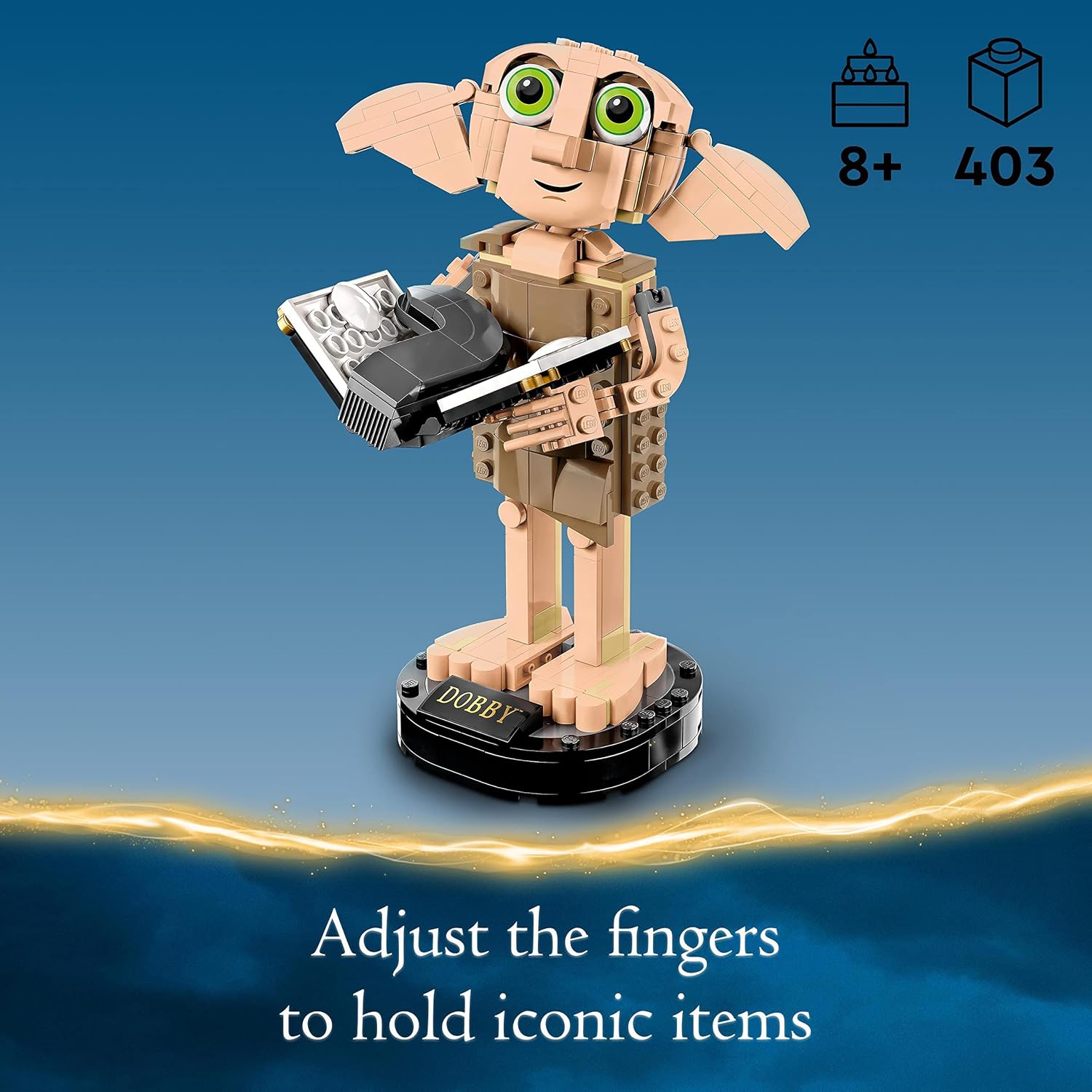 LEGO 76421 Harry Potter Dobby the House-Elf Building Set - Posable Figure with Accessories, 403 Pieces 3