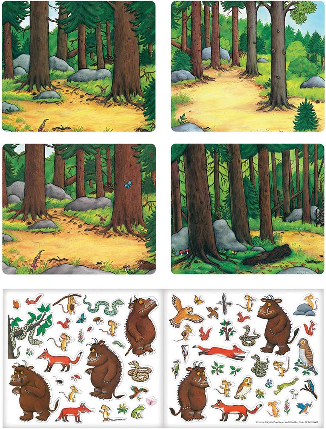 Gruffalo Sticker Scene Activity Set - 6 Scenes & 50+ Reusable Stickers 4