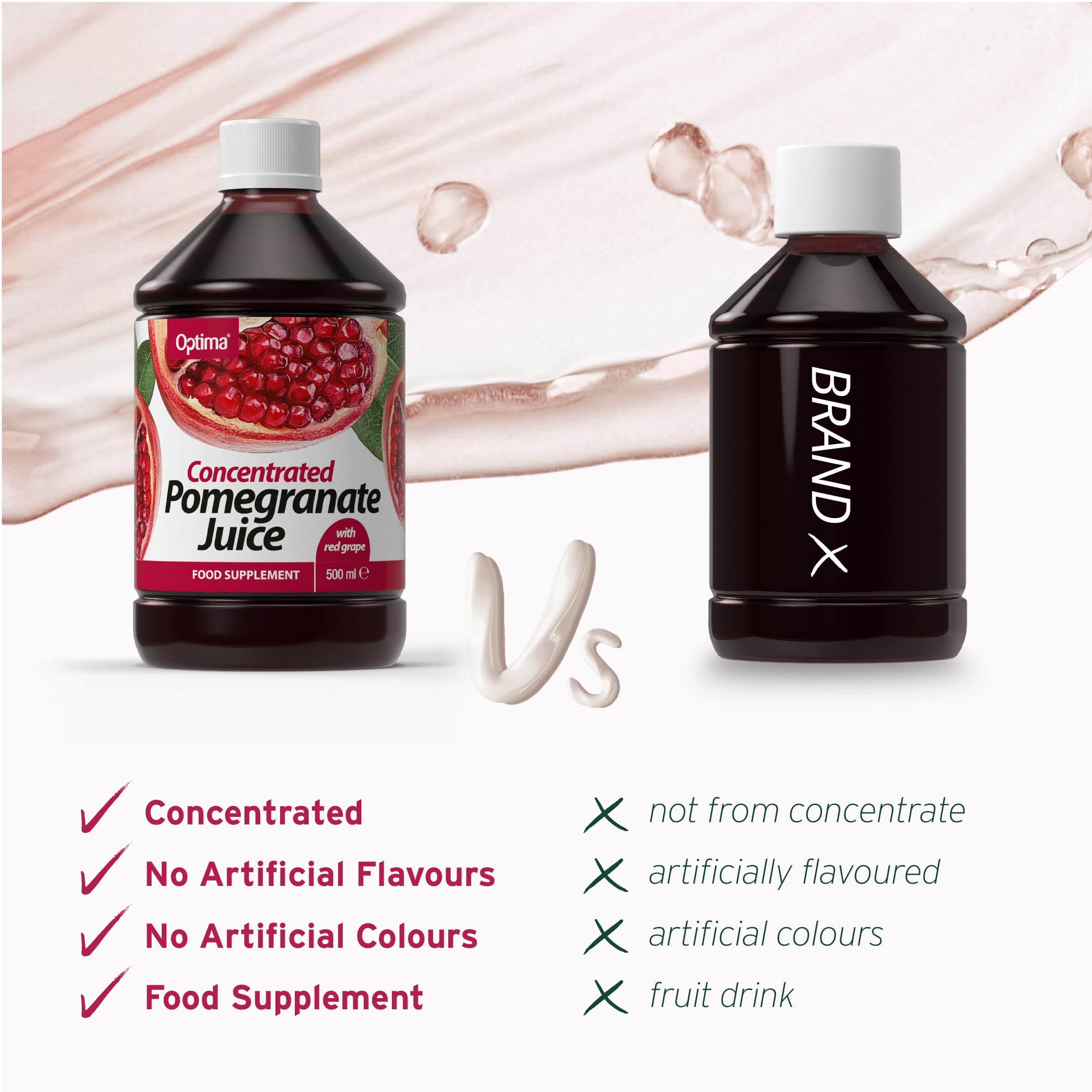 Optima Pomegranate Juice Concentrate 500ml - Vegan Liquid Food Supplement 7