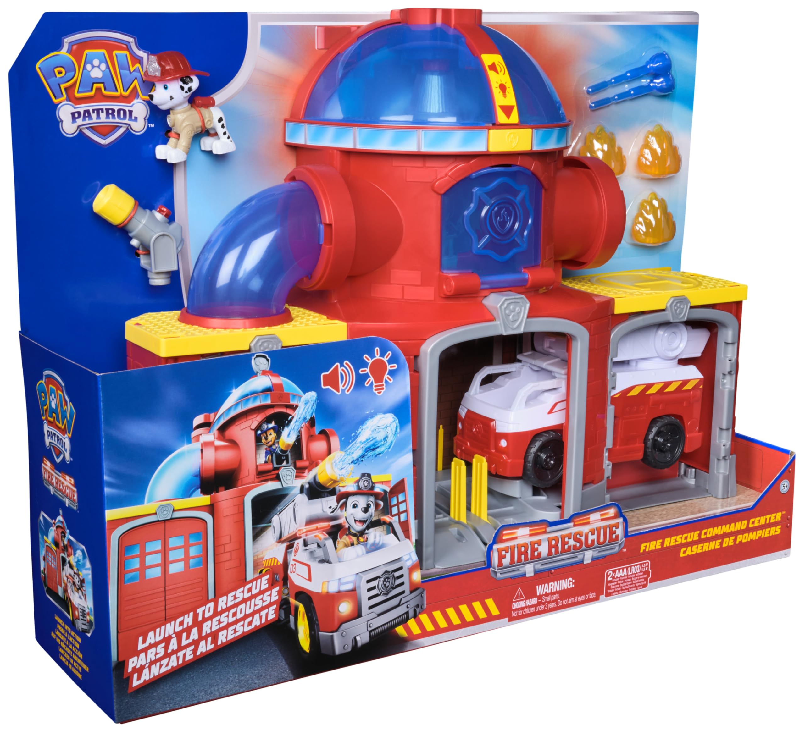 PAW Patrol Fire Rescue Command Center with Marshall Figure - Playset for Ages 3-9 9
