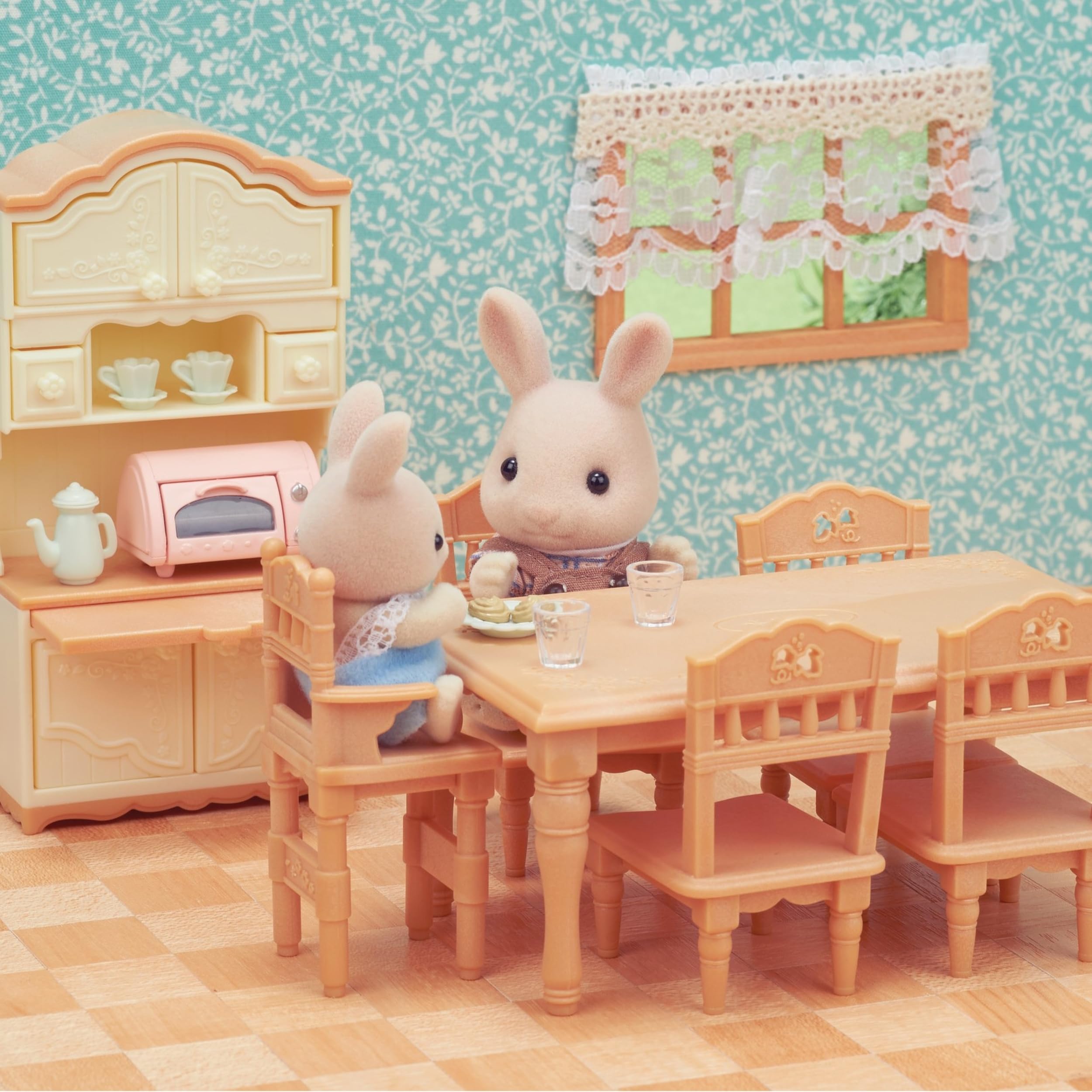 Sylvanian Families Dining Room Set 5340 - Dollhouse Furniture Playset for Ages 3+ 3
