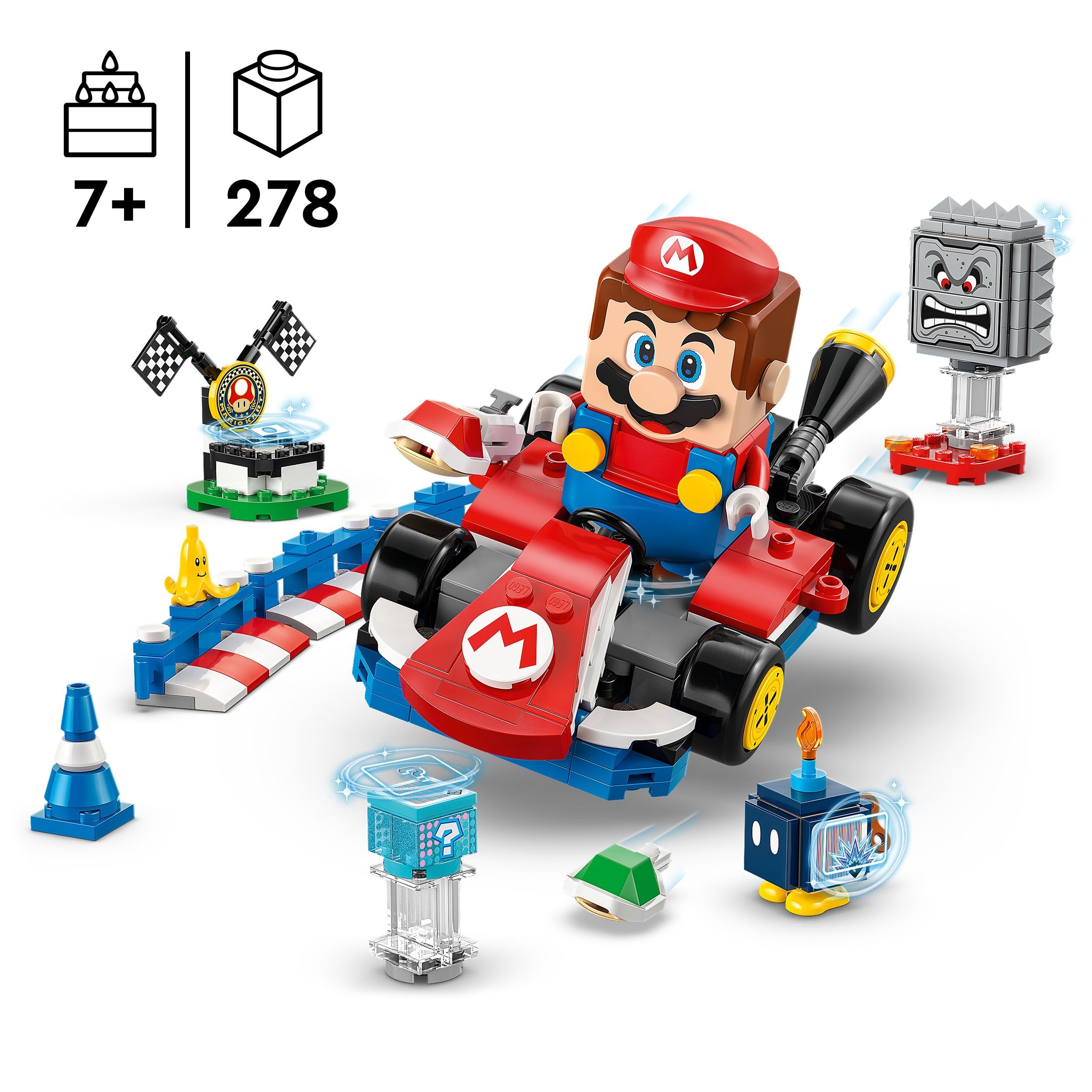 LEGO Mario Kart – Interactive Mario & Standard Kart Playset for Kids 7+ 7