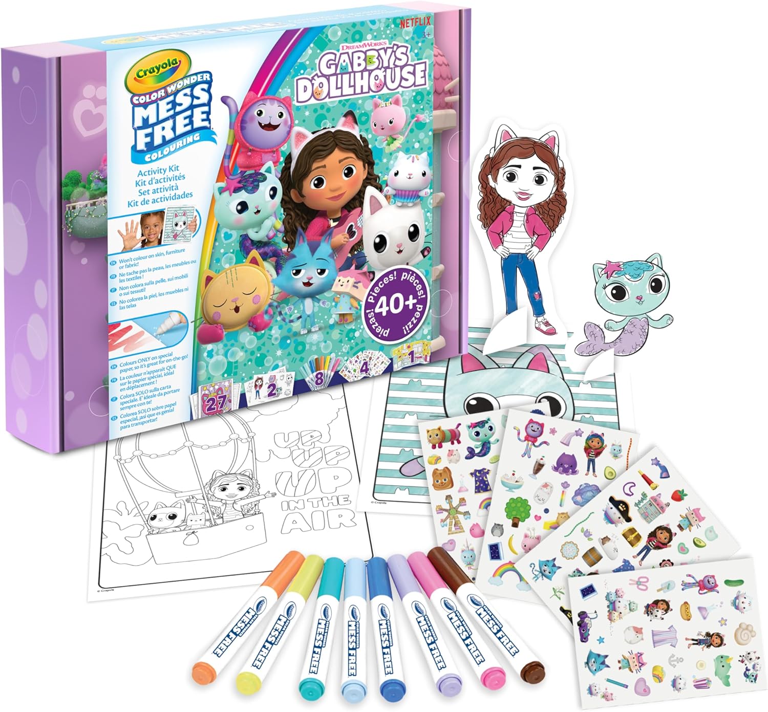 Crayola Color Wonder Activity Kit - Gabby's Dollhouse Mess-Free Coloring Playset