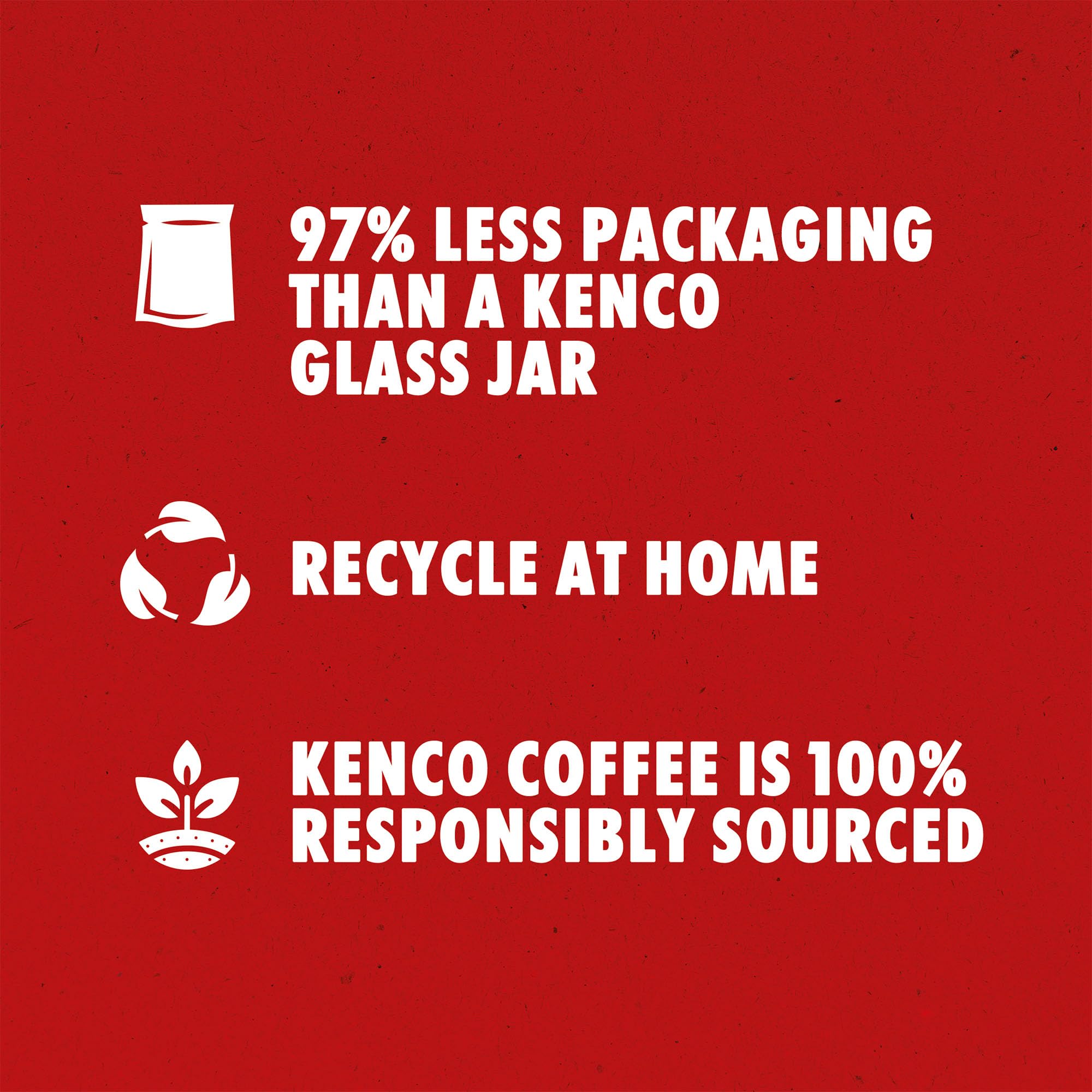 Kenco Rich Instant Coffee Refill 150g x 5 (750g Total) - 100% Responsibly Sourced, Home Recyclable Packaging 4