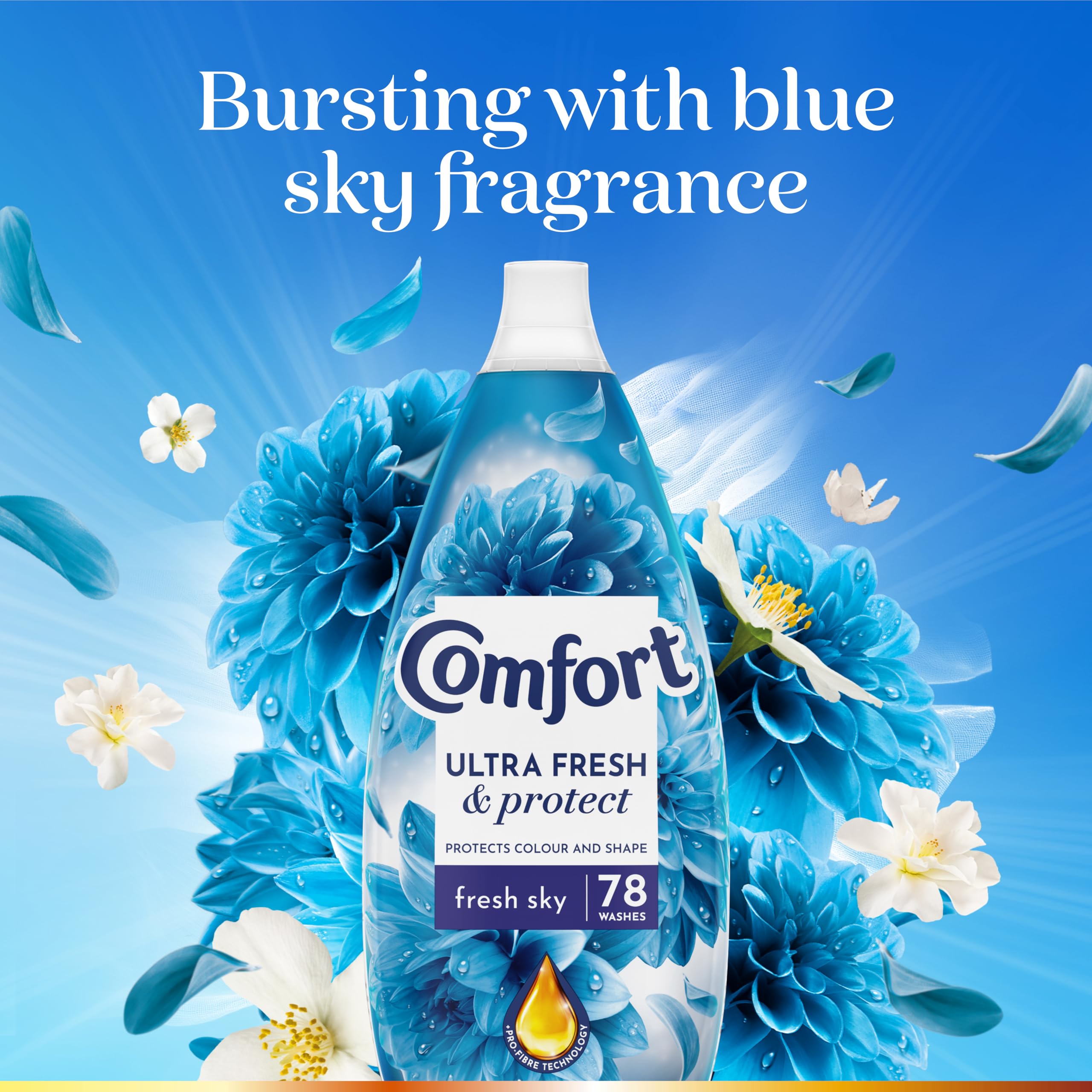 Comfort Ultra Fresh & Protect Fresh Sky Fabric Conditioner - Liquid Fabric Softener 5