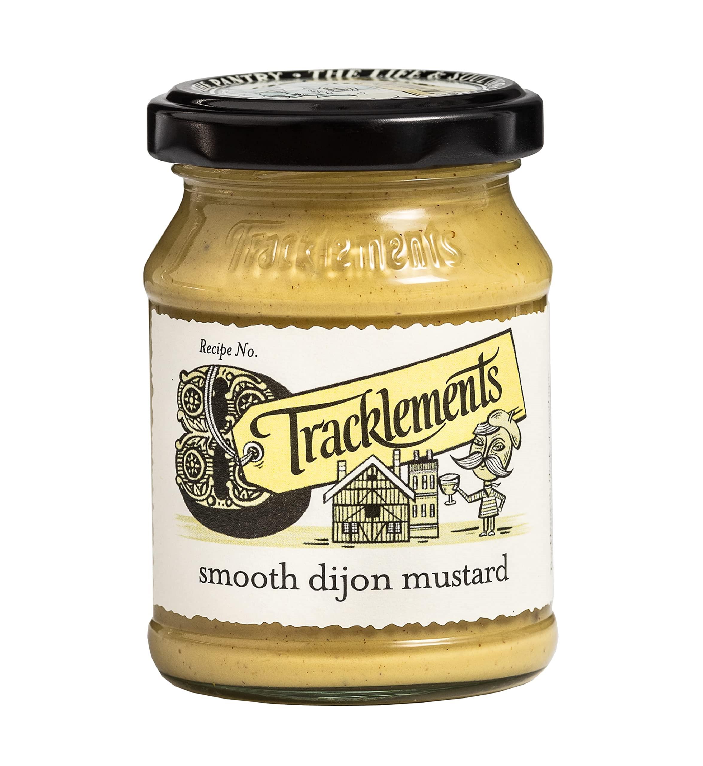 Tracklements Smooth Dijon Mustard 140g - Vegan, Gluten-Free, Award-Winning Condiment