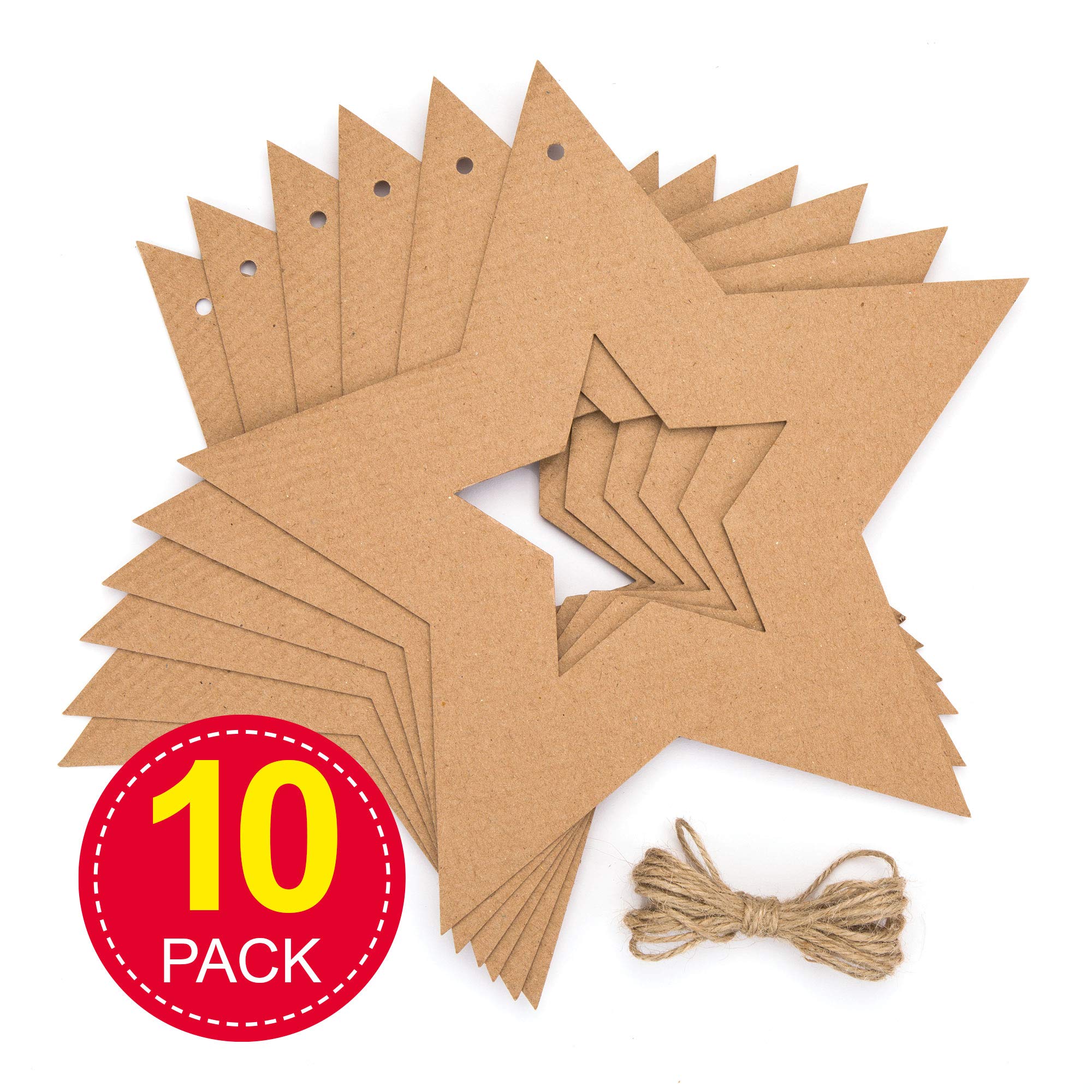 Baker Ross AV836 Hanging Star Wreaths - Creative Christmas Craft Kit for Kids 6