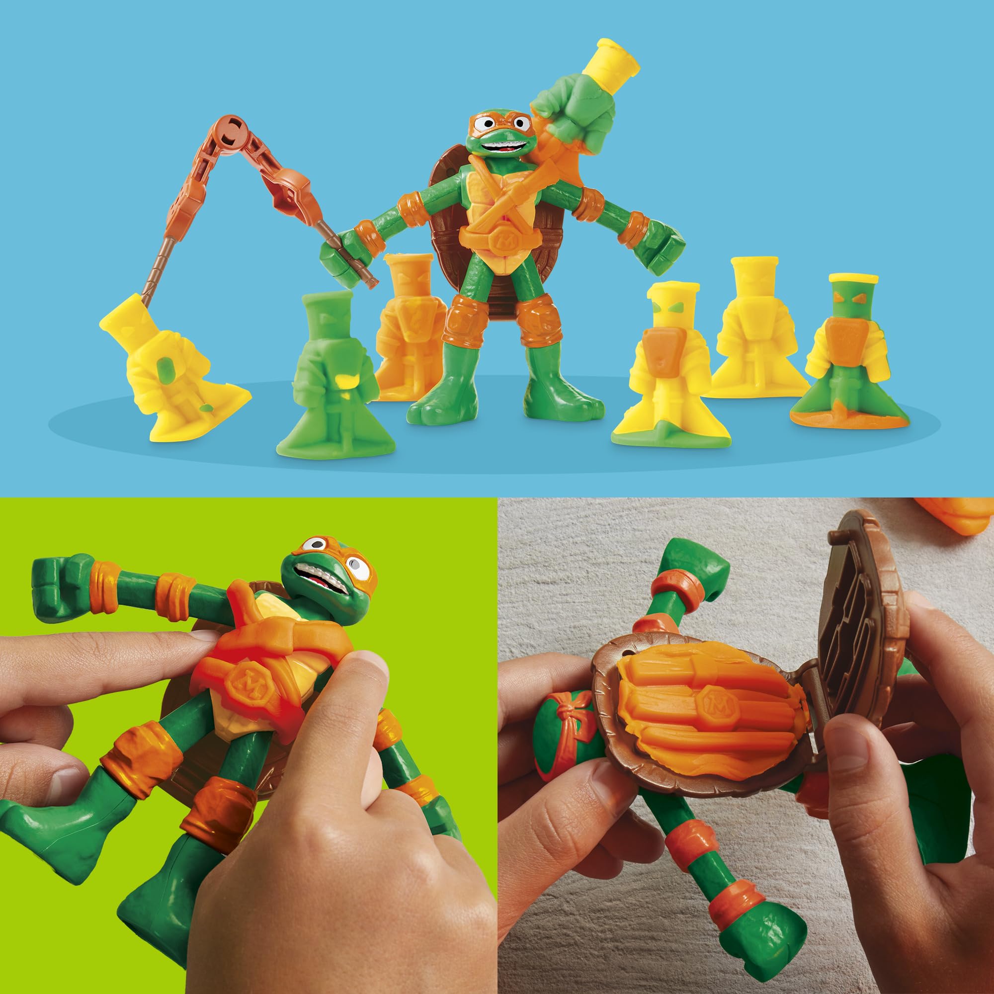 Play-Doh Teenage Mutant Ninja Turtles Slice & Blast Pizza Playset - Ages 4+ | Includes Mikey Figure 5