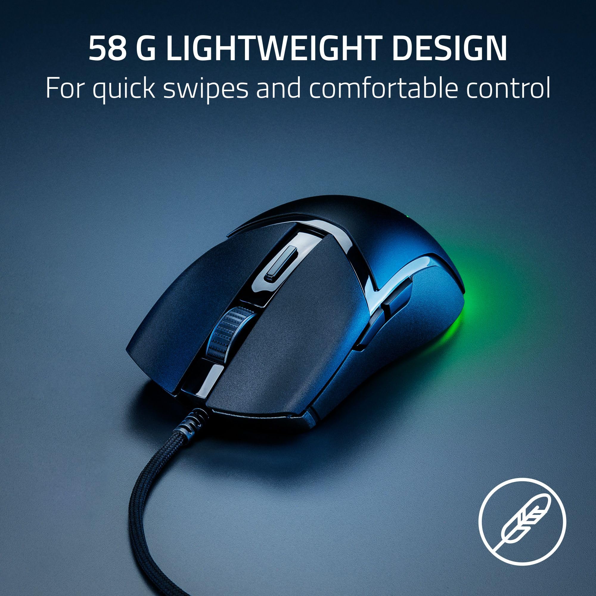 Razer Cobra Lightweight Wired Gaming Mouse - 8500 DPI Optical Sensor | Gen-3 Switches | Chroma RGB 2