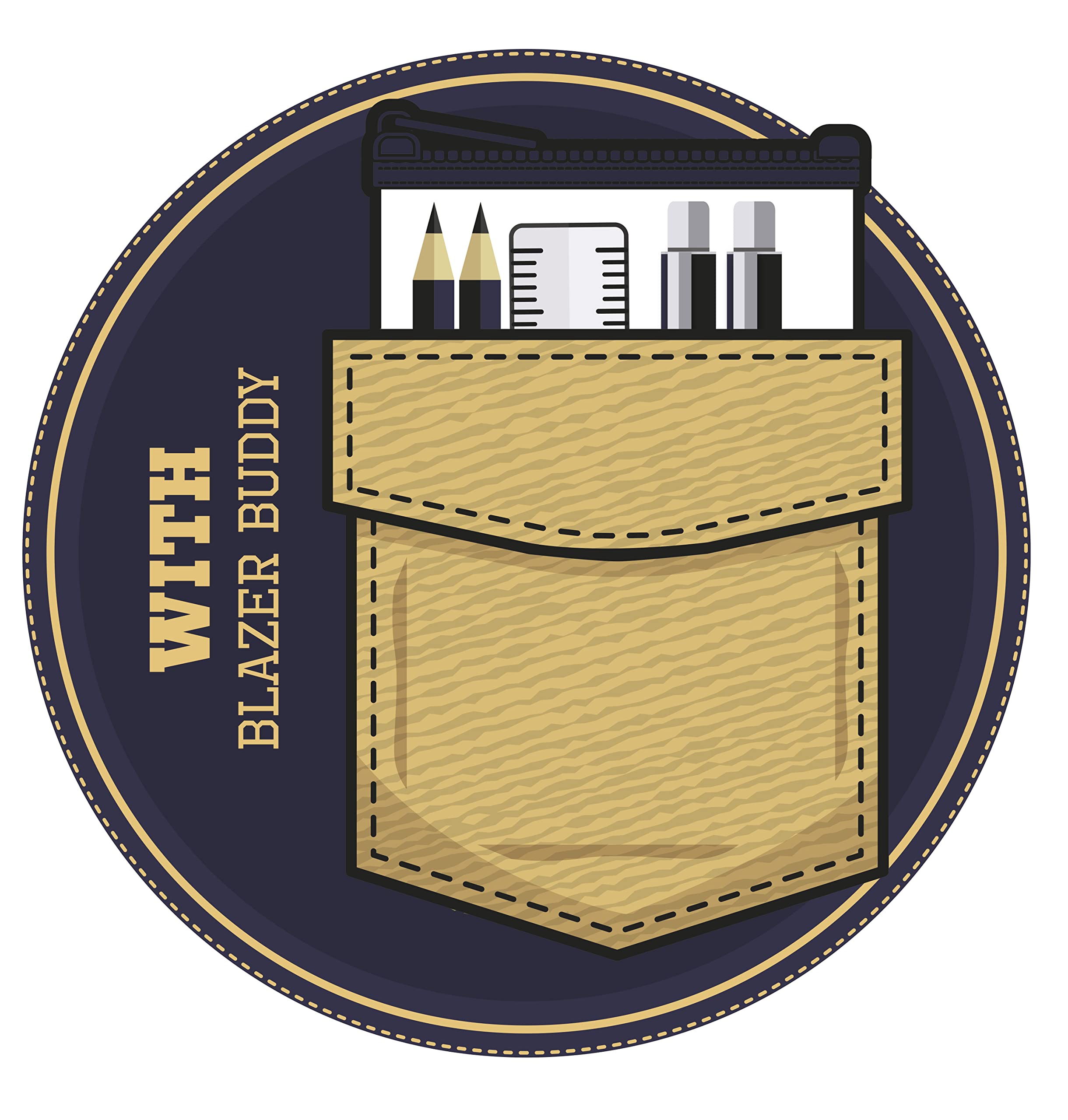 Helix Oxford Blazer Buddy Compact Clear Pencil Case Stationery Set 4