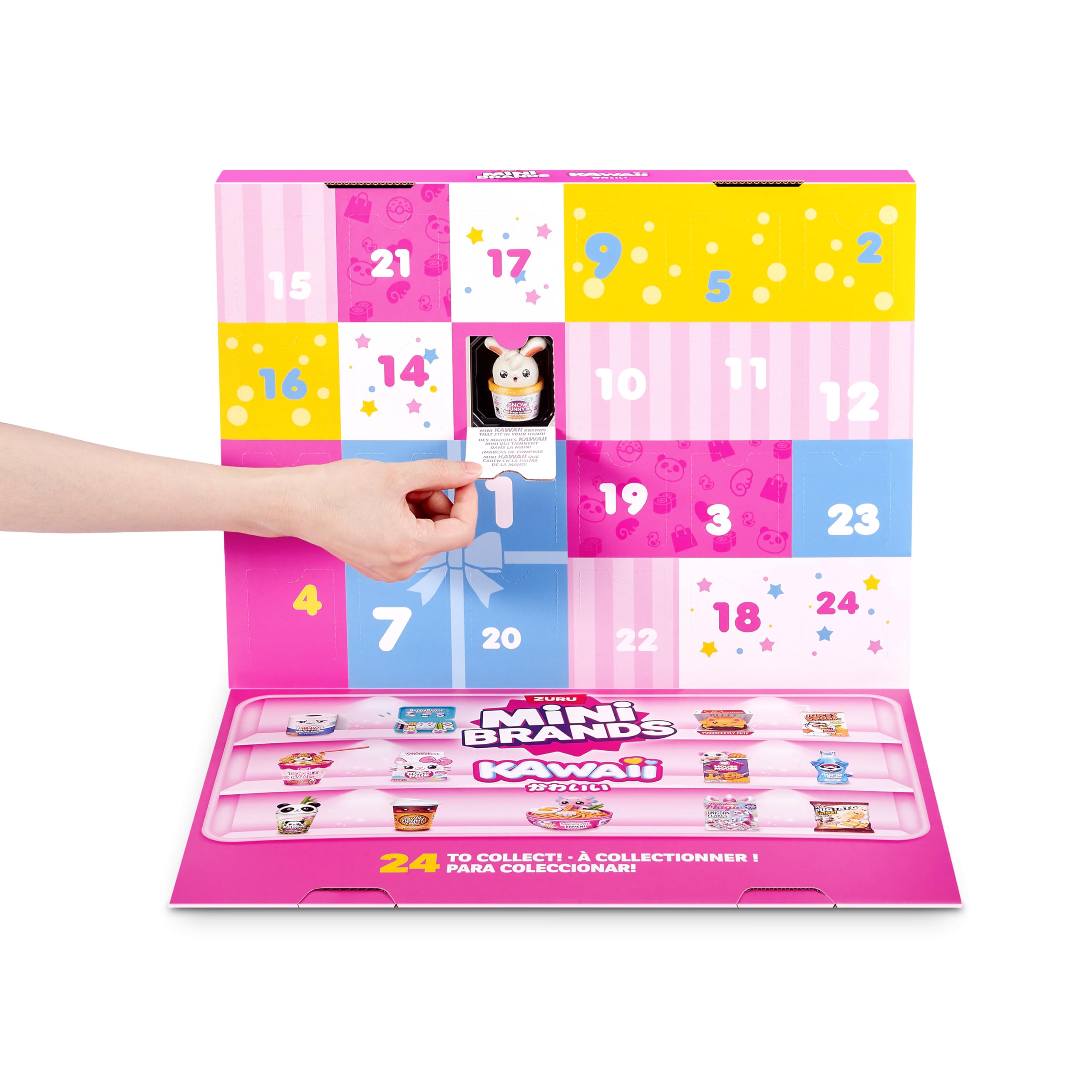 Mini Brands Kawaii Advent Calendar by ZURU - Collectible Seasonal Toy with 24 Mini Treasures 7
