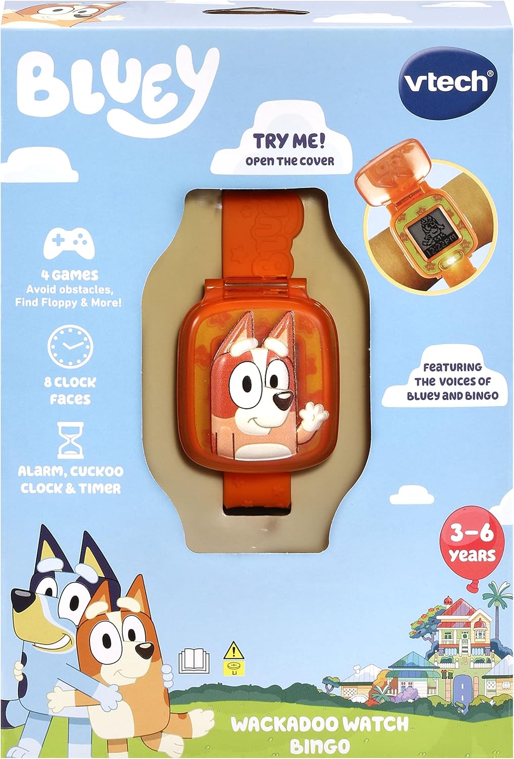 VTech Bluey Wackadoo Bingo Learning Watch - Interactive Educational Toy for Ages 3-6 6