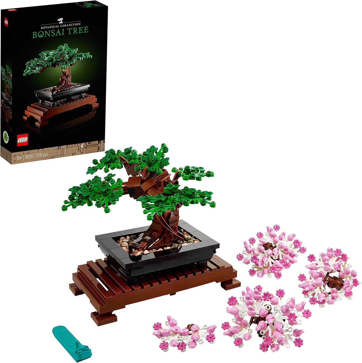 LEGO 10281 Icons Bonsai Tree Building Set - Cherry Blossom & Green Leaves for Adults