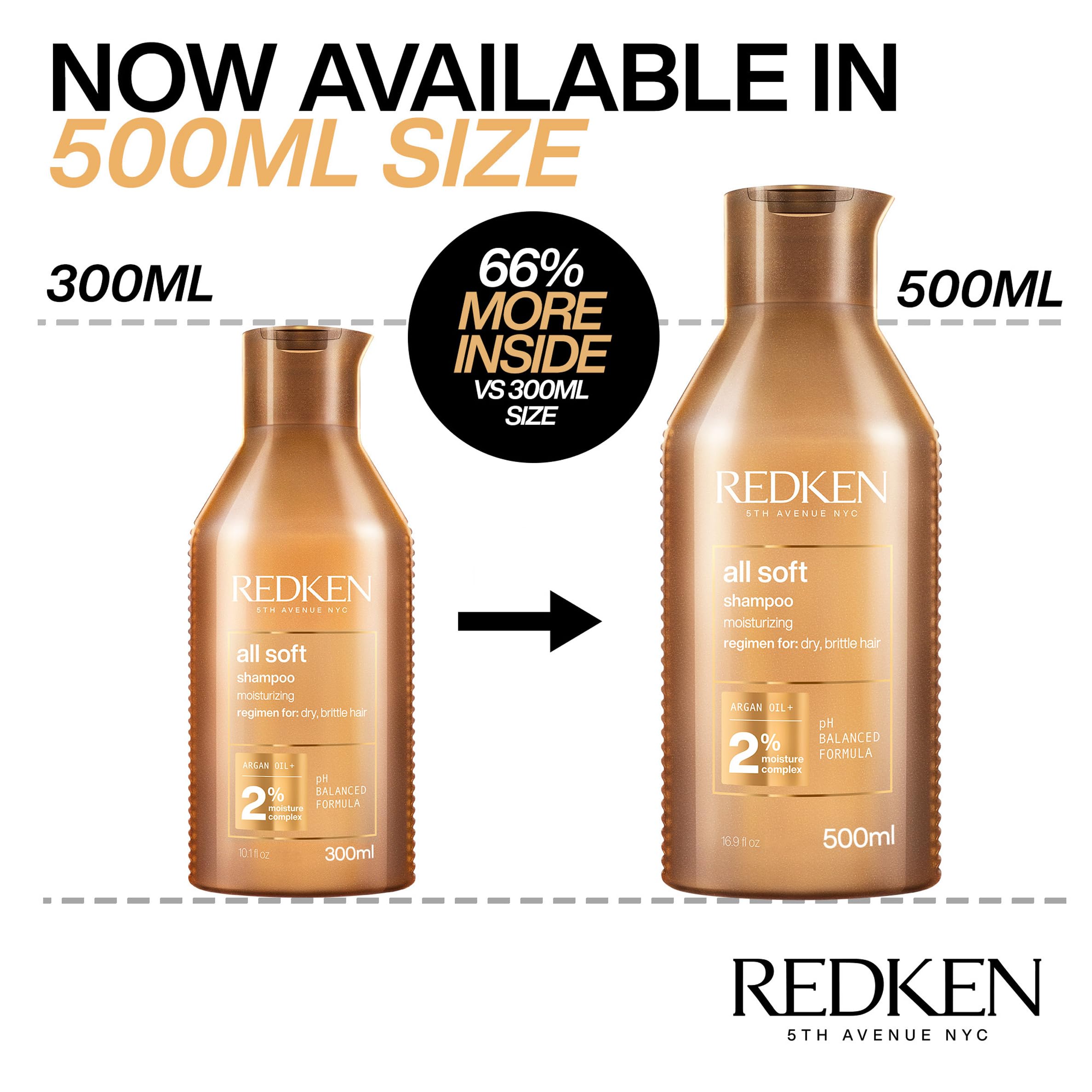 Redken All Soft Shampoo for Dry Hair with Argan Oil - 500ml 5
