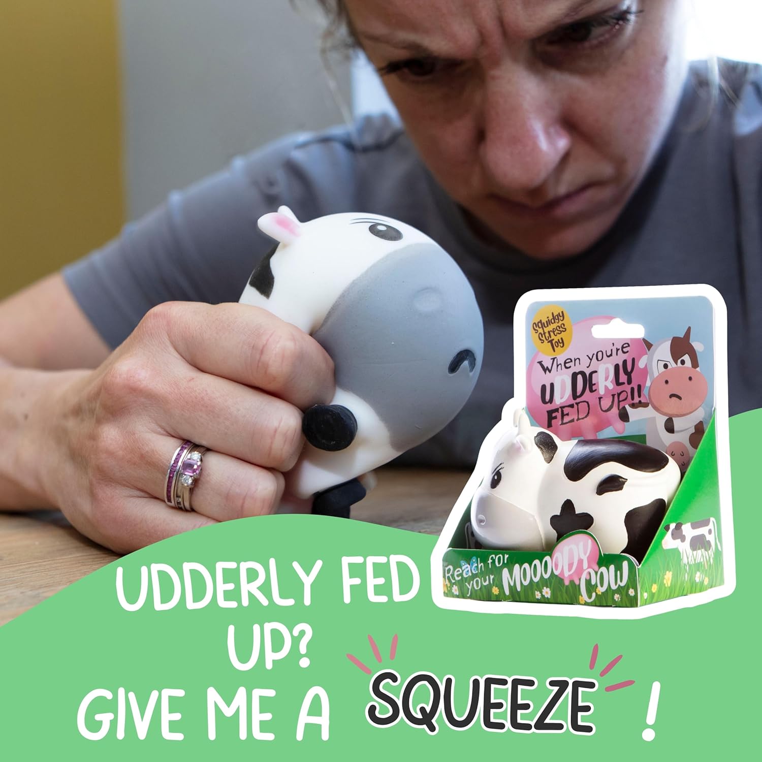 Moody Cow Stress Toy - Squishy Anxiety Relief for Adults & Teens 6