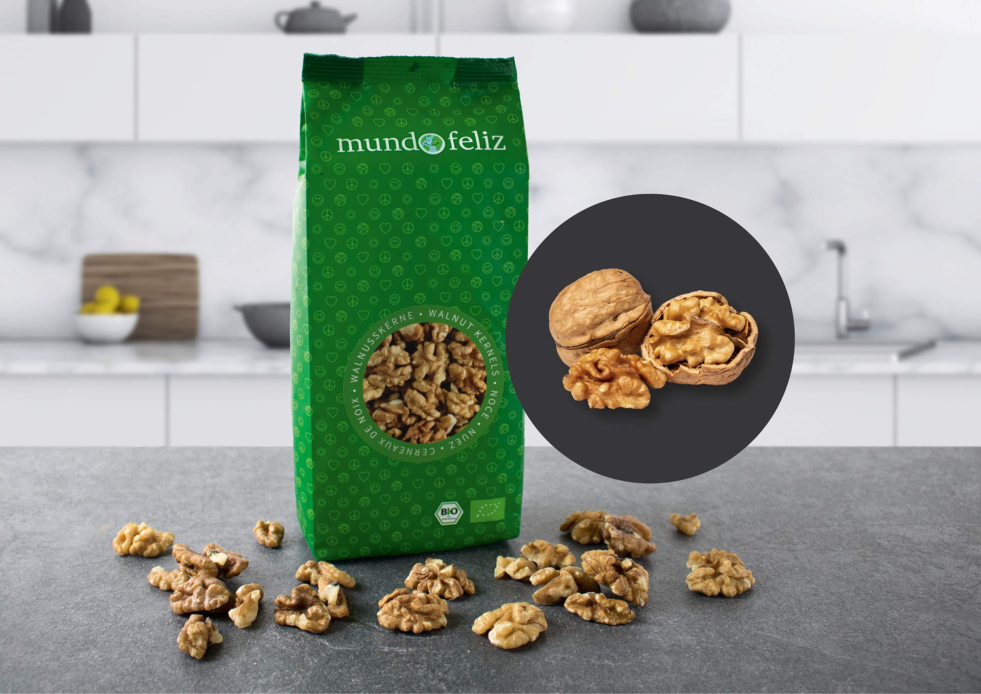 Mundo Feliz - Organic Walnut Halves, 3 x 300 g 7