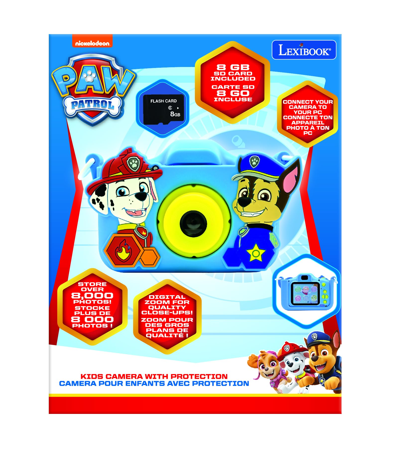 Lexibook DJ078PA Paw Patrol 4-in-1 Digital Camera for Kids - Chase & Marshall Design 12