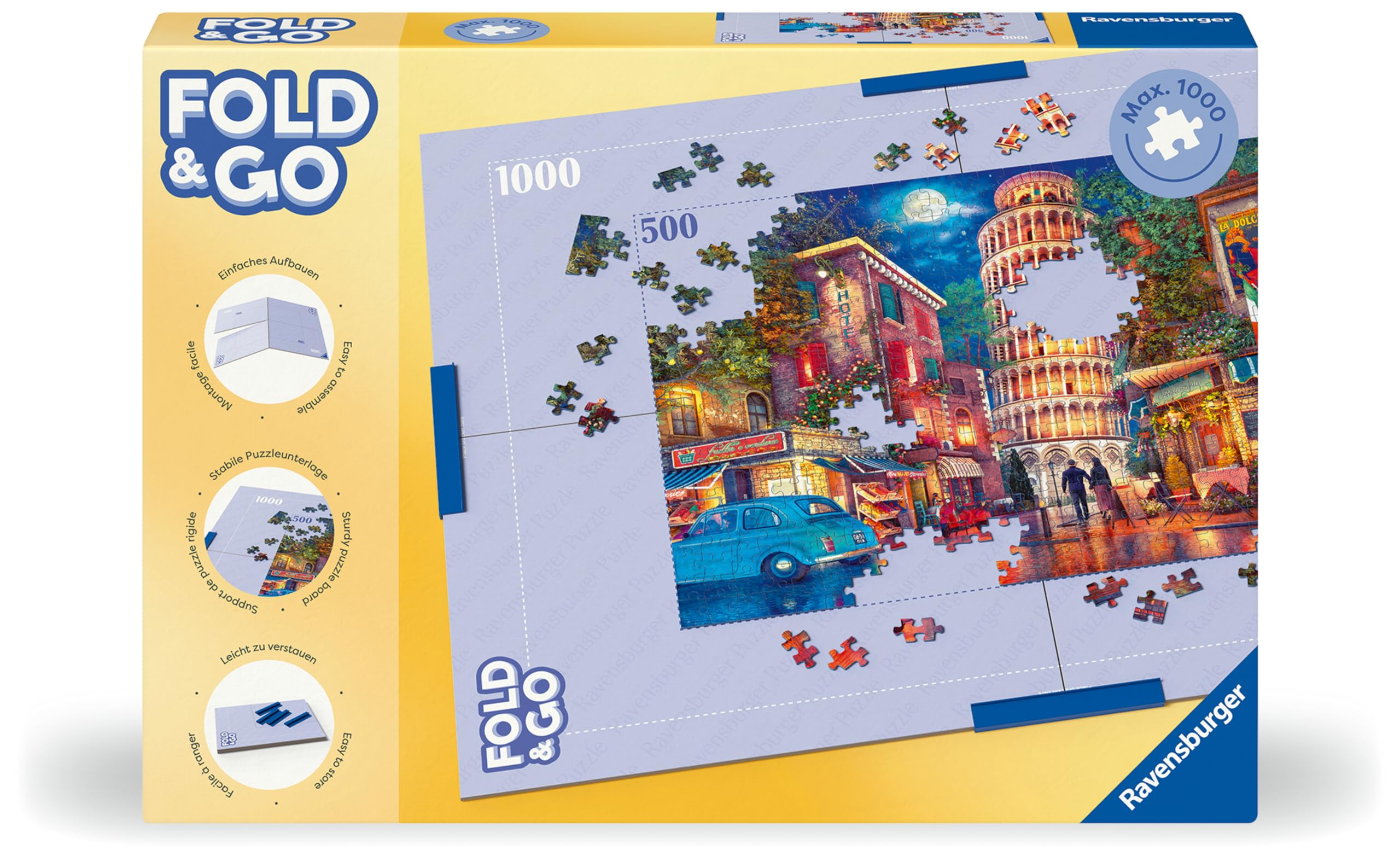Ravensburger Puzzle Handy - Foldable Jigsaw Puzzle Board for 500 & 1000 Pieces 9
