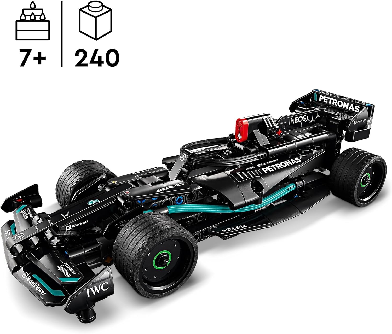 LEGO Technic Mercedes-AMG F1 W14 E Performance Pull-Back Race Car Toy - Building Set for Kids 7+