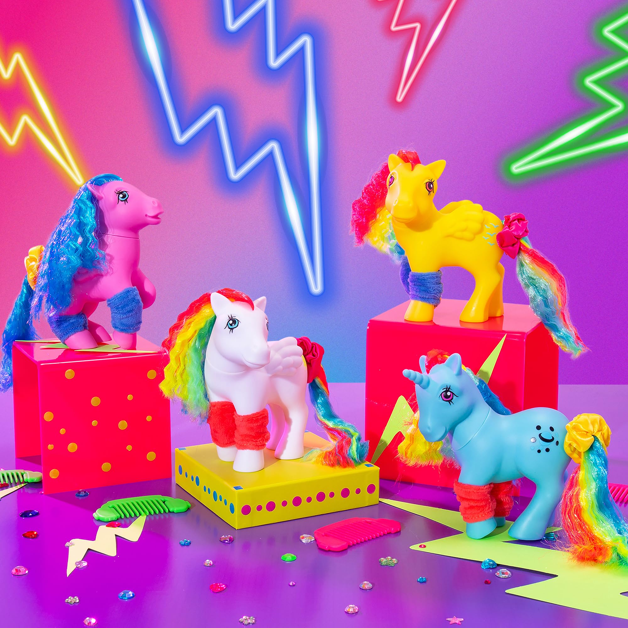 Basic Fun My Little Pony Totally Rad Collection - Skydancer Retro 80s Neon Pony Figure 6