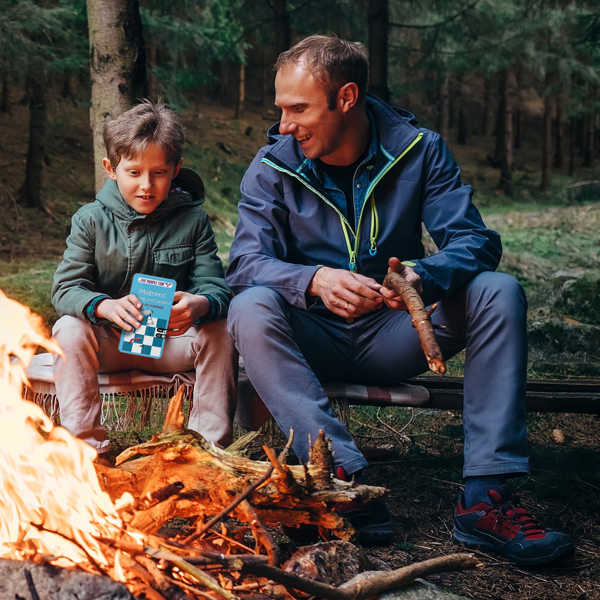 The Purple Cow Snakes and Ladders Magnetic Travel Game in Purple Tin 7