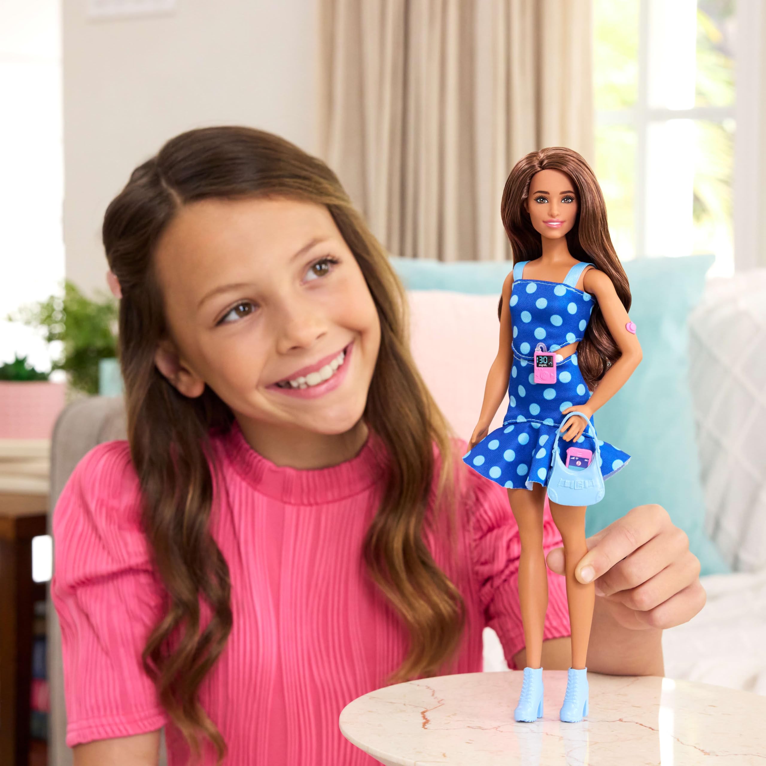 Barbie Fashionistas Doll #242 - First Doll with Type 1 Diabetes, Polka Dot Outfit & Medical Devices 5