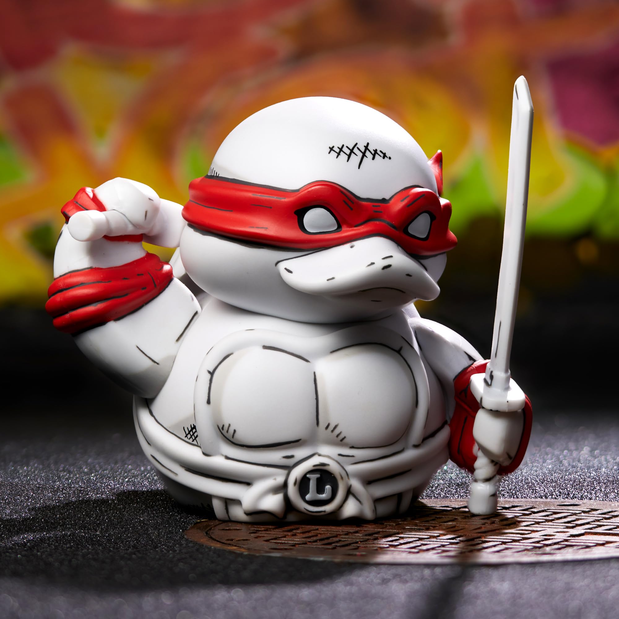 TUBBZ Teenage Mutant Ninja Turtles - Comic Style Leonardo Cosplay Duck Figure | 9cm Tall 2