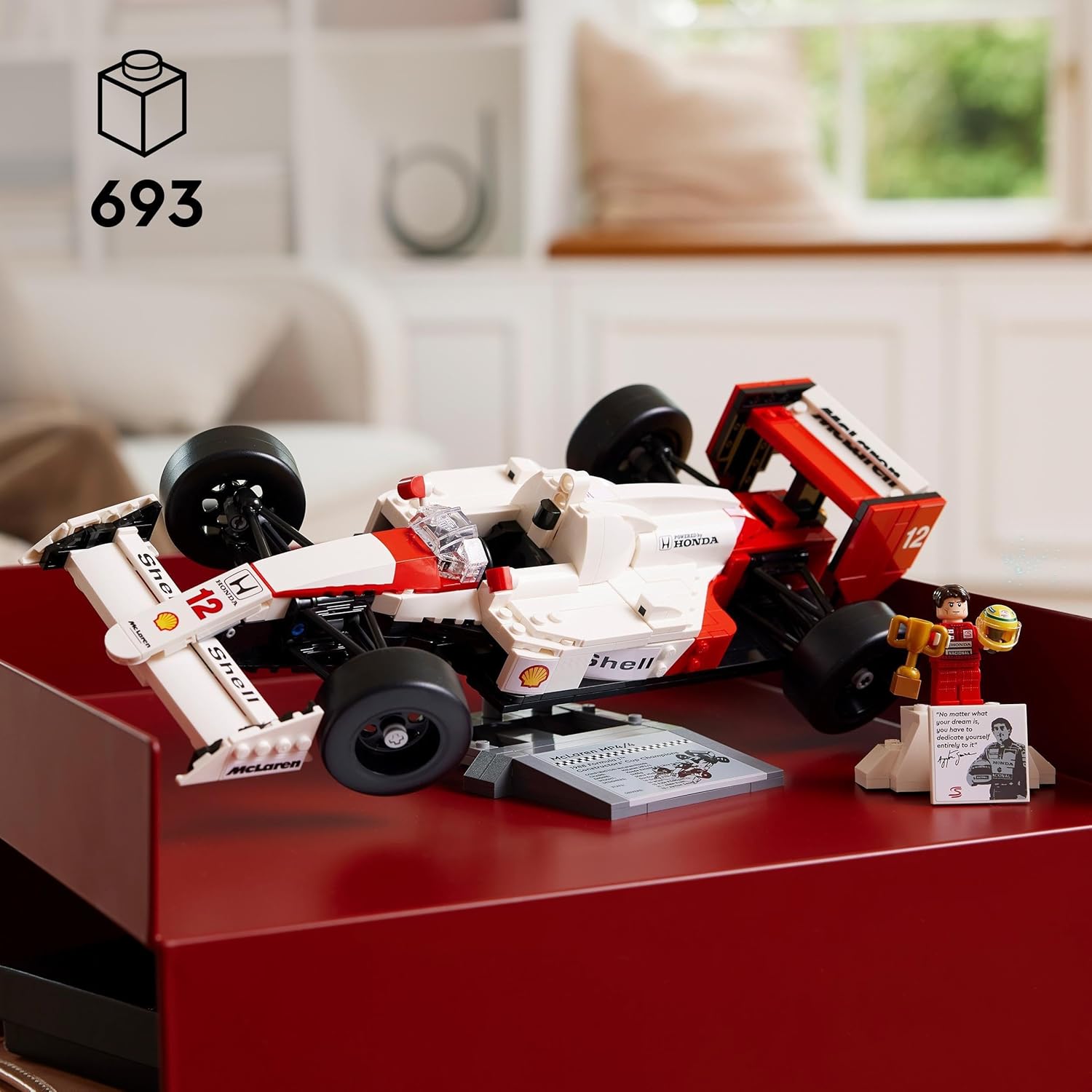 LEGO Icons McLaren MP4/4 & Ayrton Senna - F1 Model Car Building Set for Adults 6