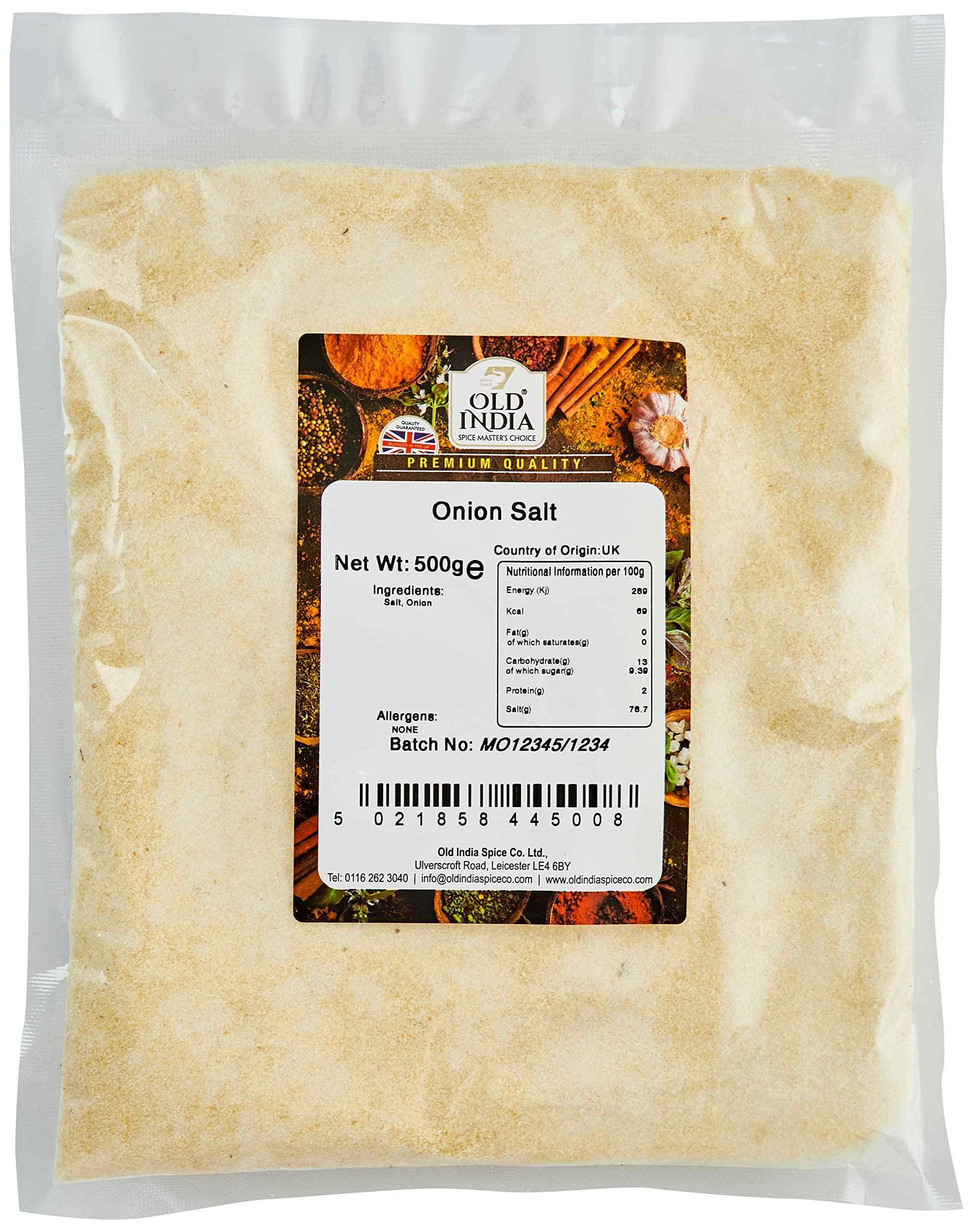 Old India Onion Salt - 100% Natural Flavoured Salt | 500g Pack 1