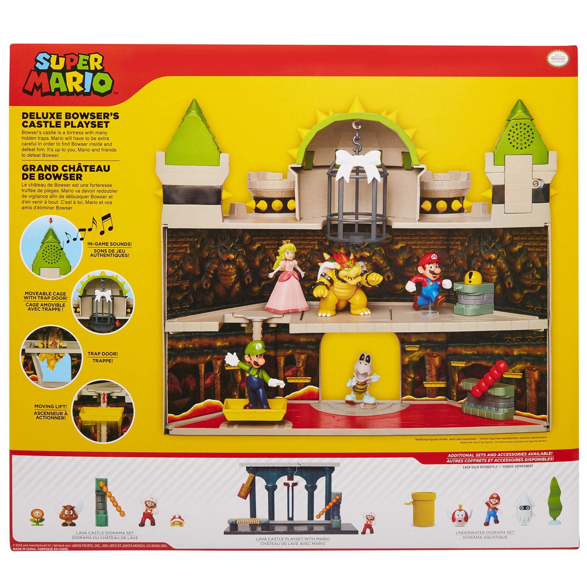 Nintendo Super Mario Deluxe Bowser's Castle Playset with 2.5" Bowser Figure 7