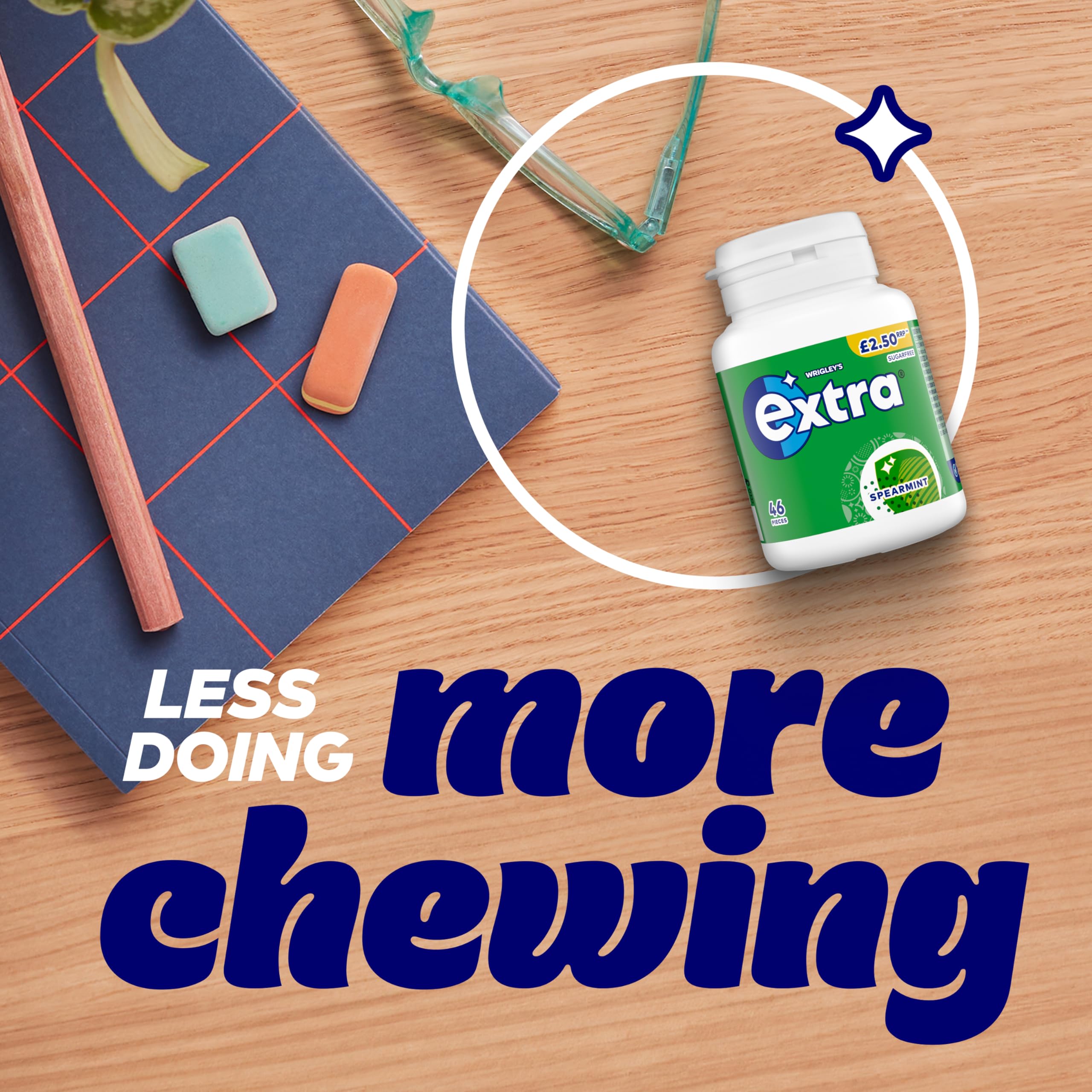 Extra - Spearmint Sugar-Free Chewing Gum Bottle, 60 Pieces 7