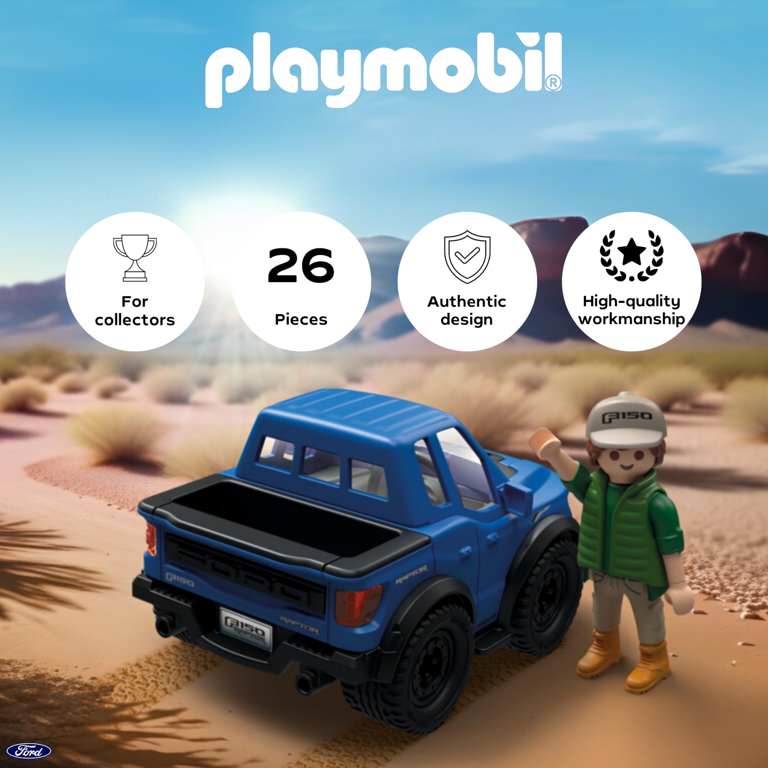 Playmobil Ford F-150 Raptor - Off-Road Adventure Vehicle for Kids Ages 4+ 7