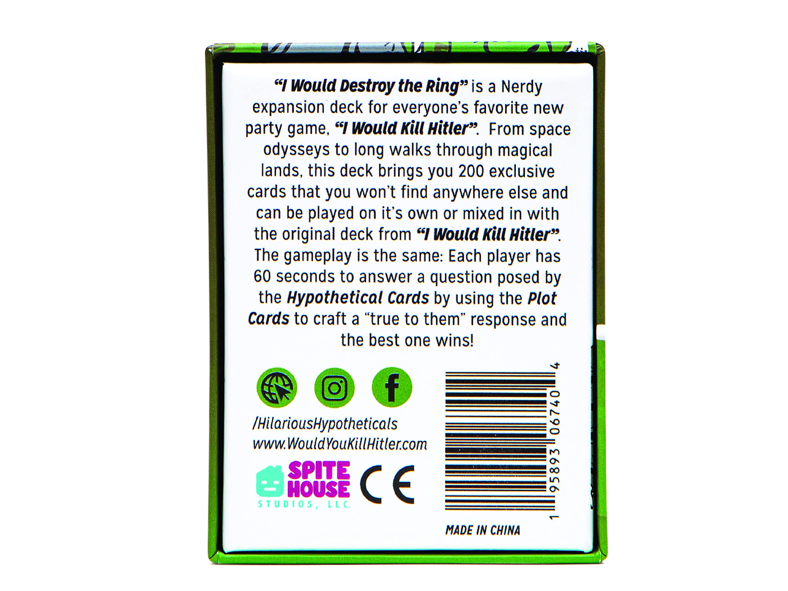 I Would Kill Hitler I Would Destroy the Ring Expansion Pack 4