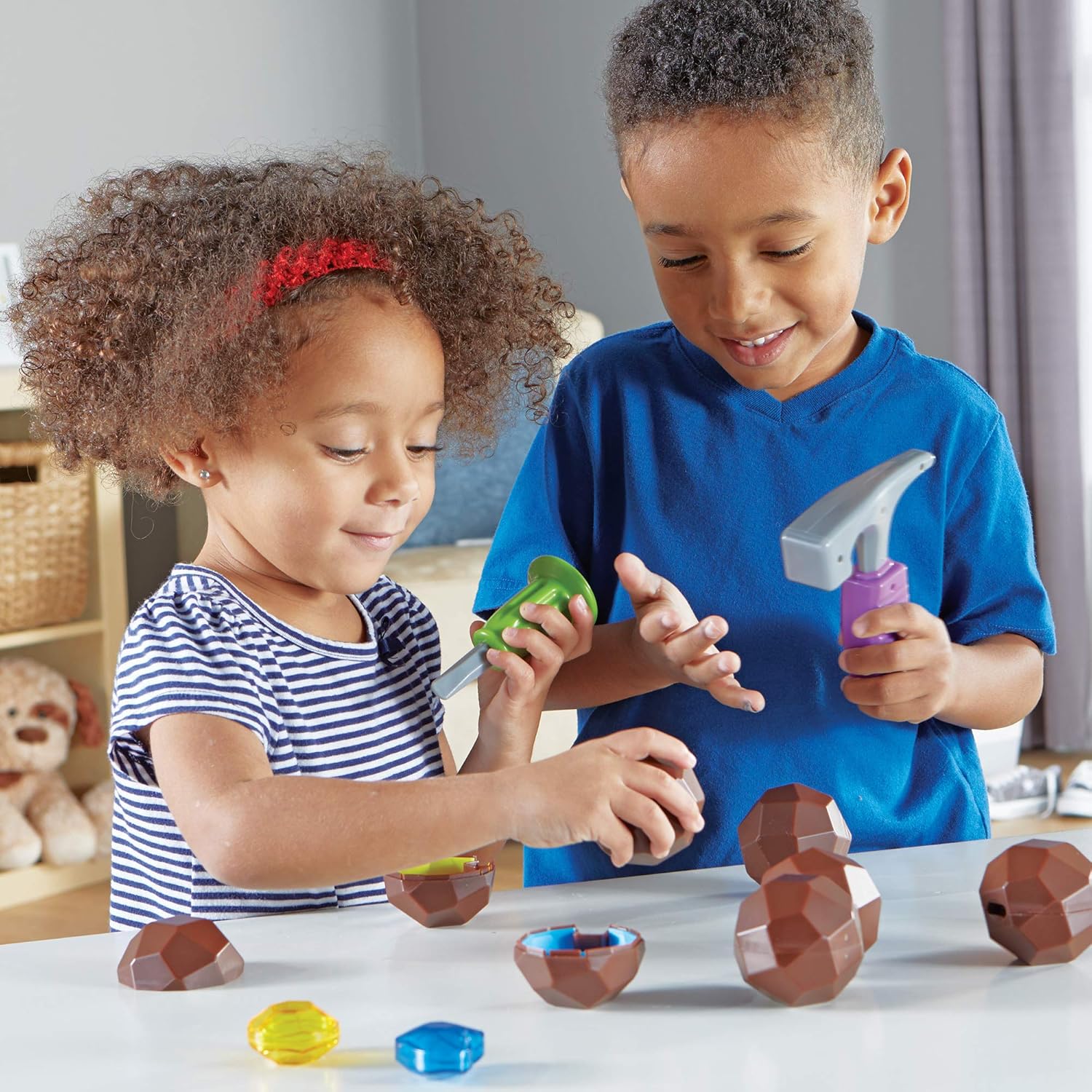 Learning Resources Rock 'n' Gem Surprise - Educational Playset for Sorting, Matching & Counting (Ages 3+) 7