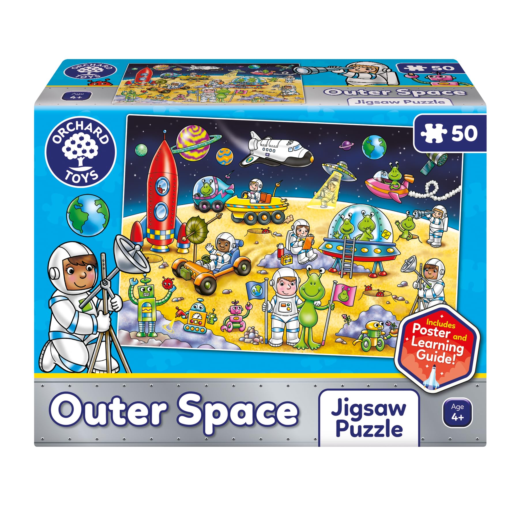 Orchard Toys Outer Space Jigsaw Puzzle - 50-Piece Educational Floor Puzzle for Ages 4+ 7