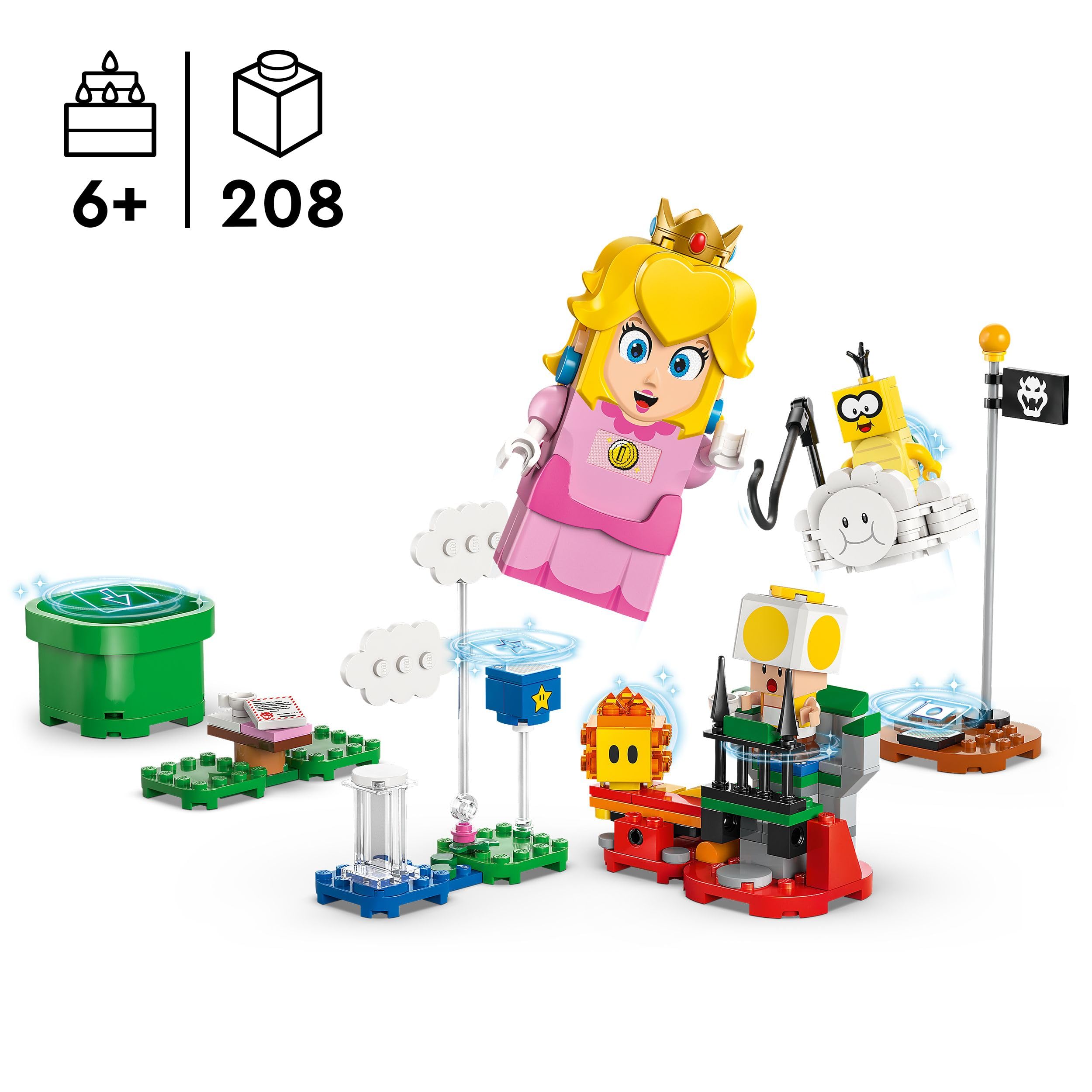 LEGO Super Mario Adventures with Interactive Peach Playset - Building Set for Kids 6+ 7