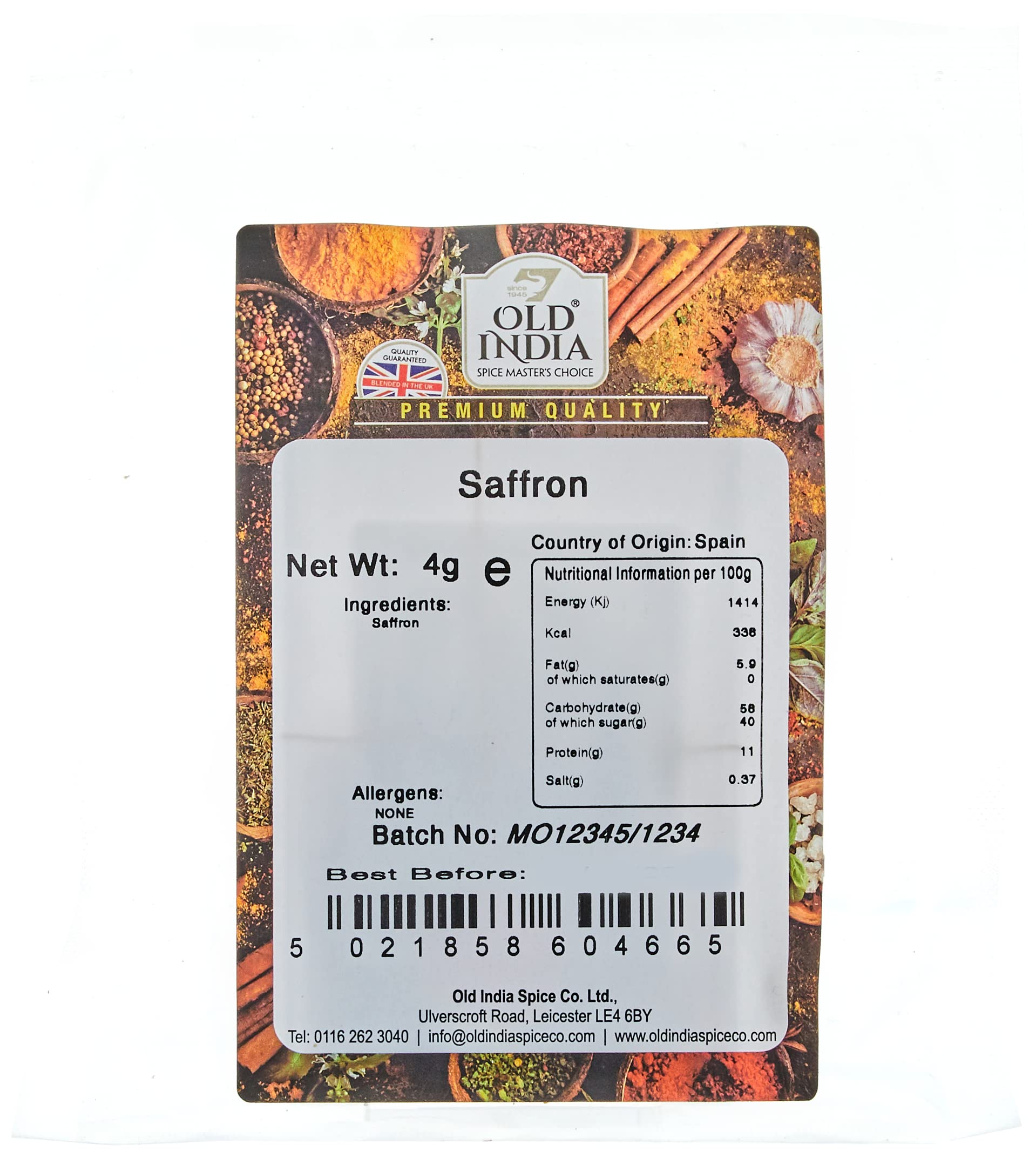 Old India Saffron 4g Whole Spice 3