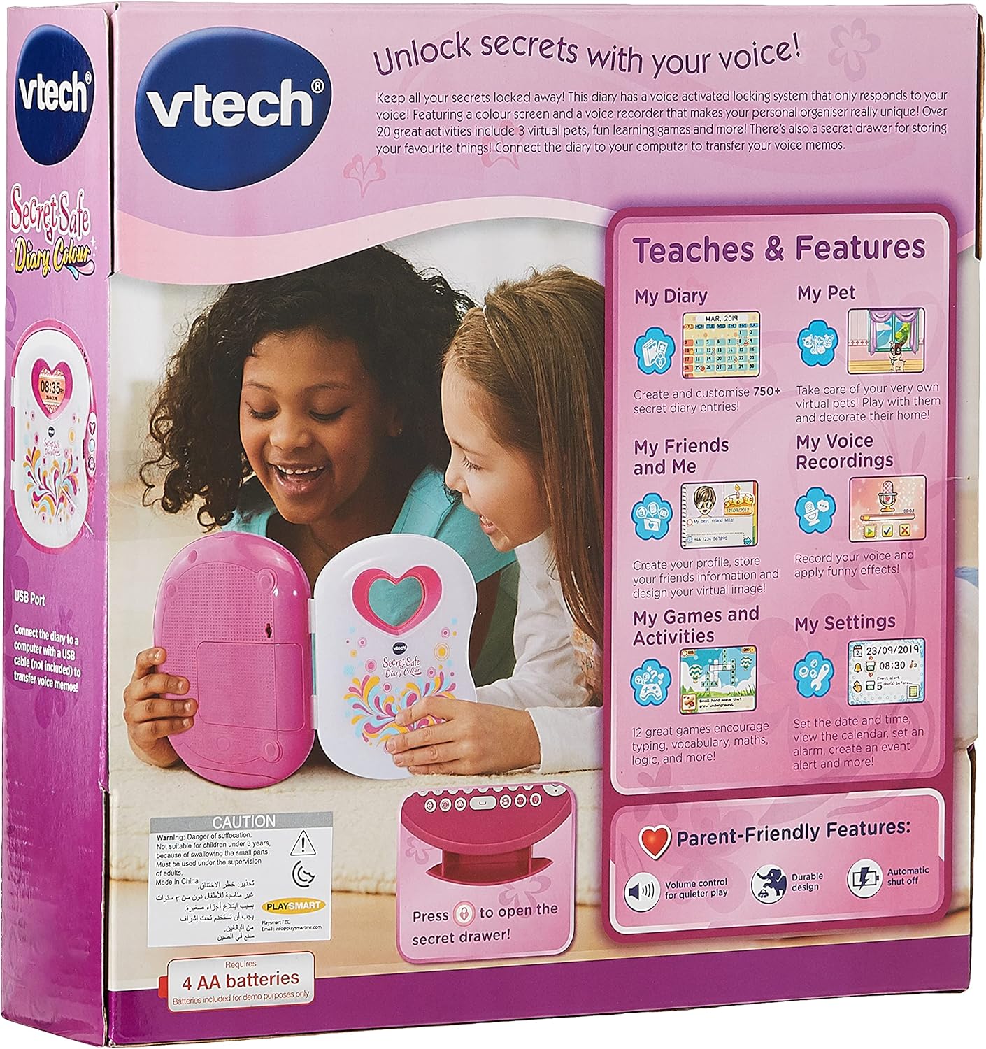 VTech Secret Safe Diary - Voice Activated Electronic Diary with MP3 Connectivity for Girls 5-10 Years 6